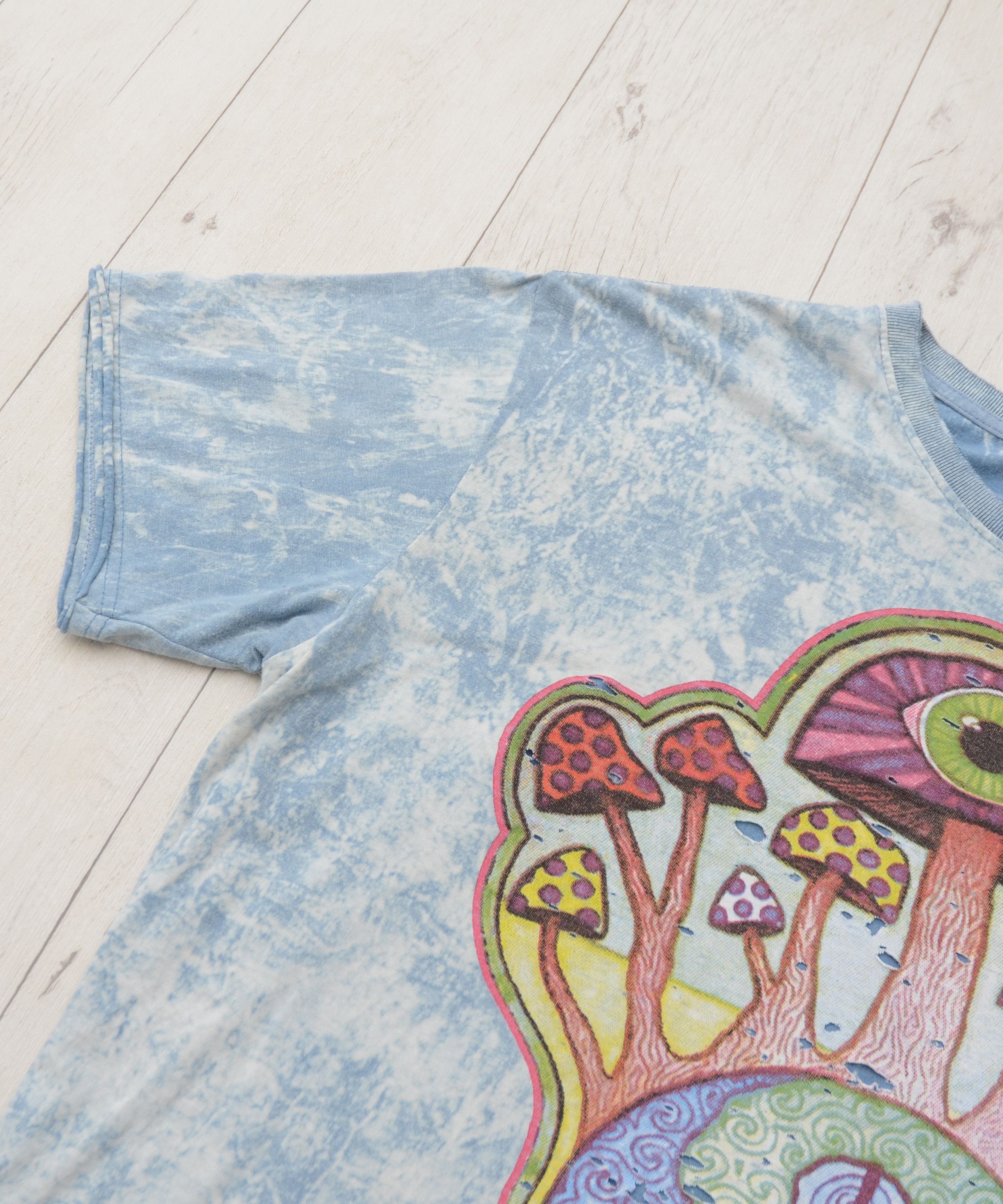 Japanese Brand × Vintage 🍄 No Time Stonewash Eat Mushrooms See The Universe T-shirt Size US L / EU 52-54 / 3 - 5 Thumbnail