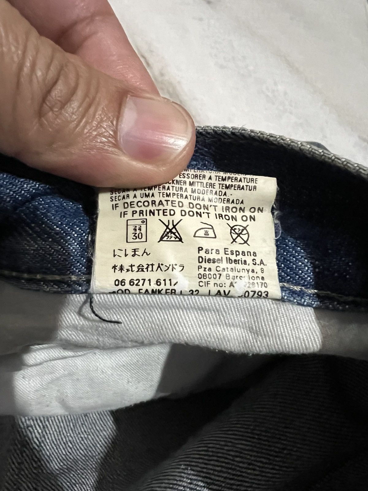 Japanese Brand 🌈Vintage Diesel Industry Distress Mud Wash Bootcut Jean Size US 34 / EU 50 - 17 Thumbnail