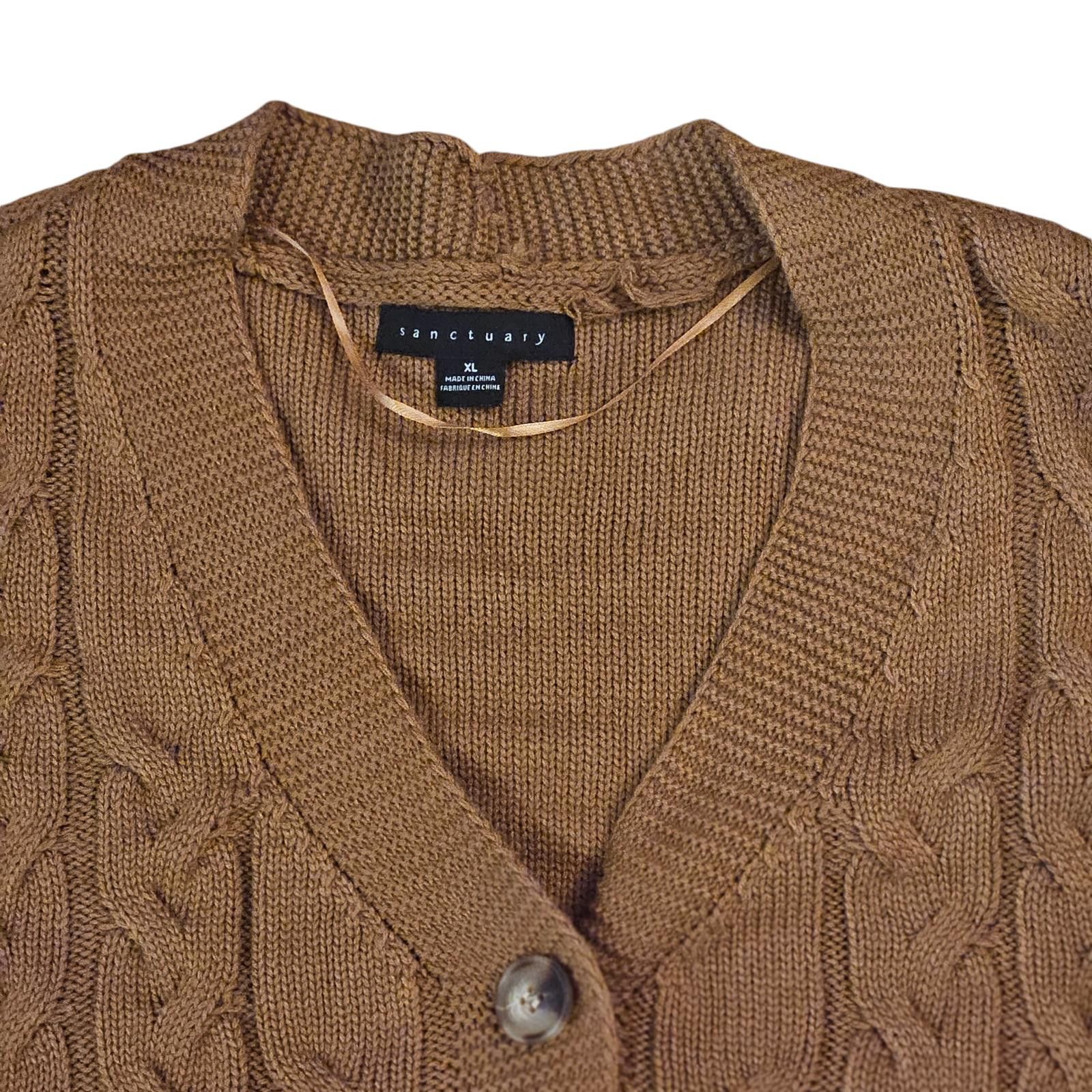 Sanctuary Sanctuary Women's Cable Knit Button-Down Cardigan, Size XL Size XL / US 12-14 / IT 48-50 - 3 Thumbnail