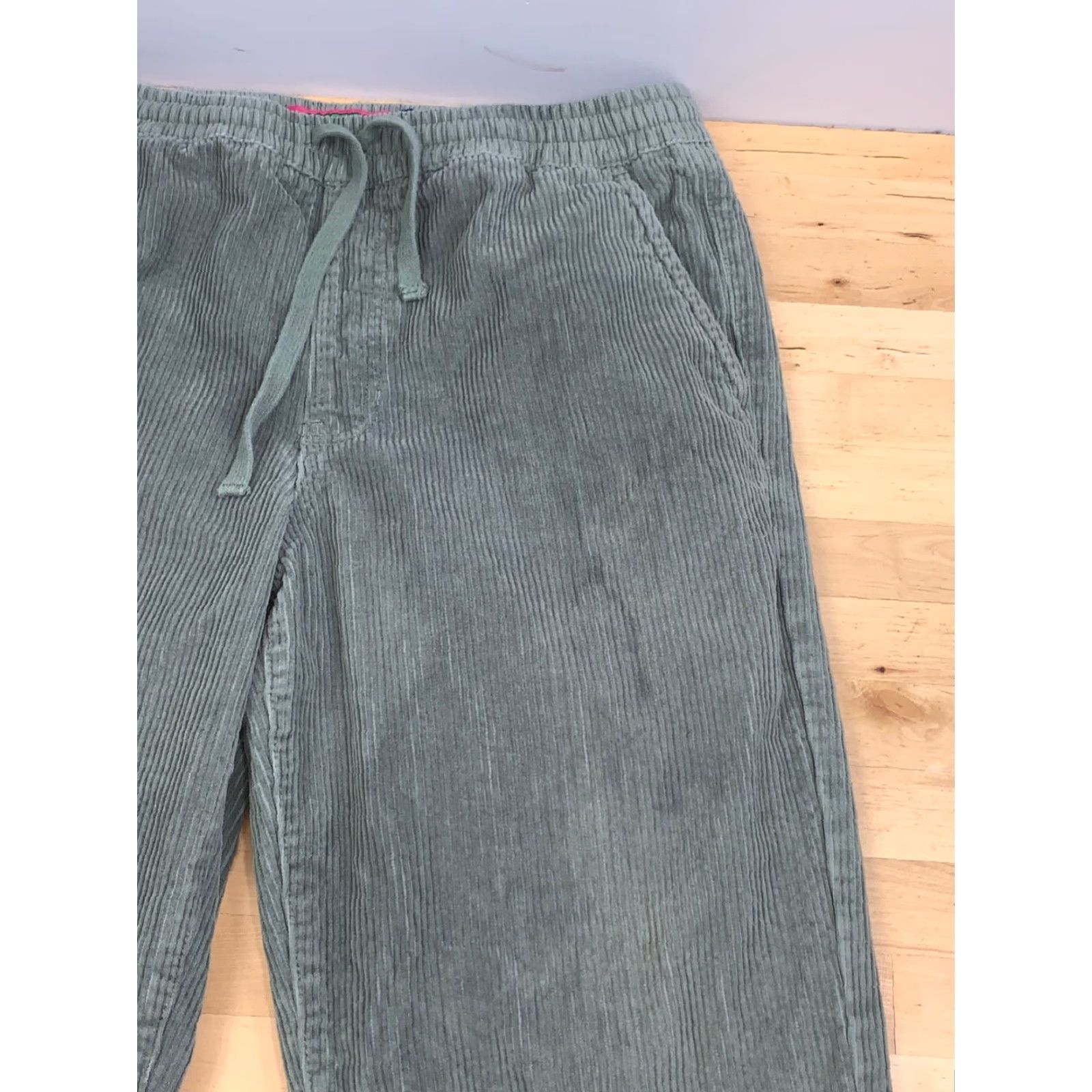 Empyre Empyre Corduroy Pants Womens M Drawstring Casual Relaxed Green 12061 Discoloration Size 32" / US 10 / IT 46 - 4 Thumbnail