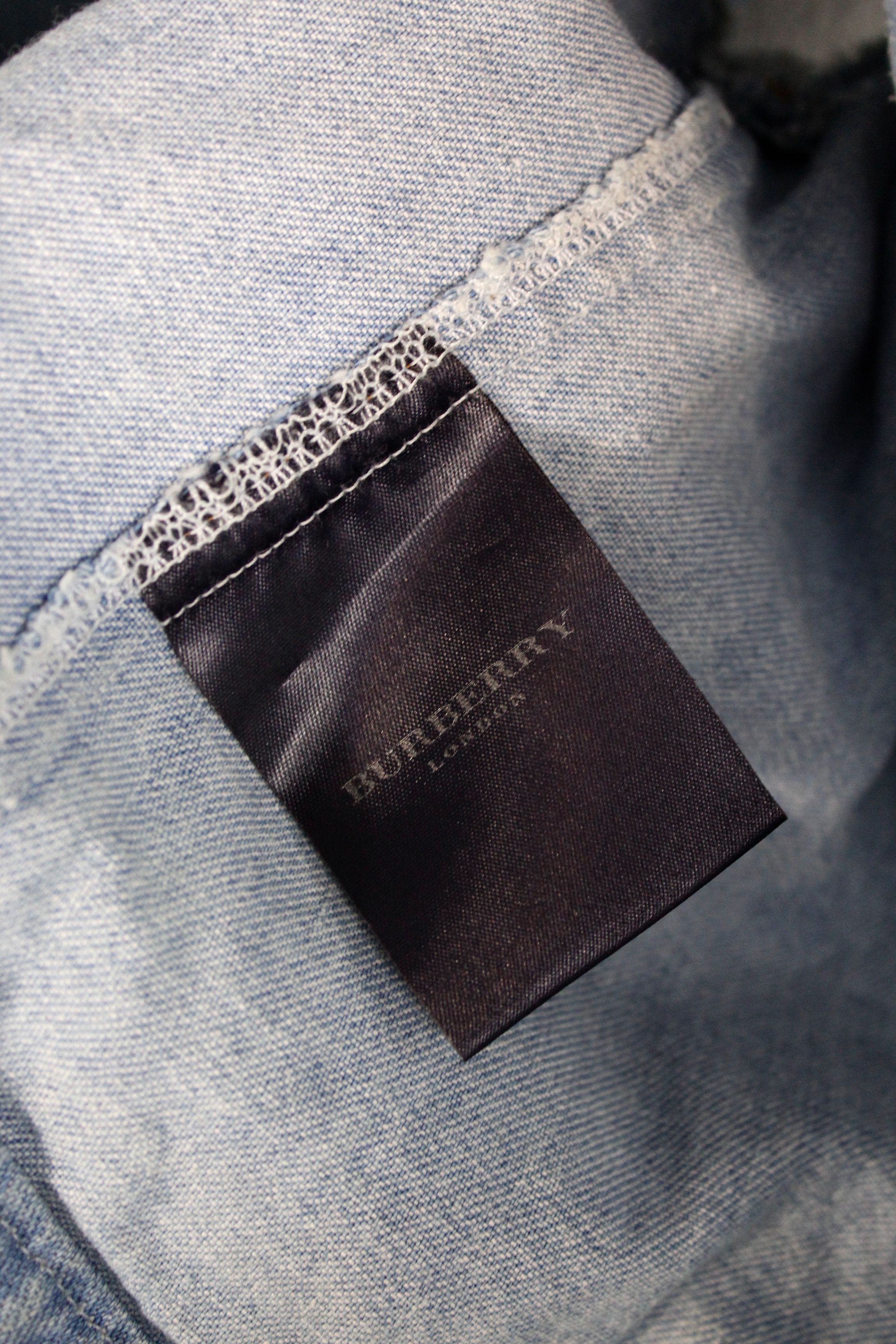 Burberry Burberry Collar Beige Check Blue Denim Zip Jeans Vest Size S / US 4 / IT 40 - 11 Thumbnail