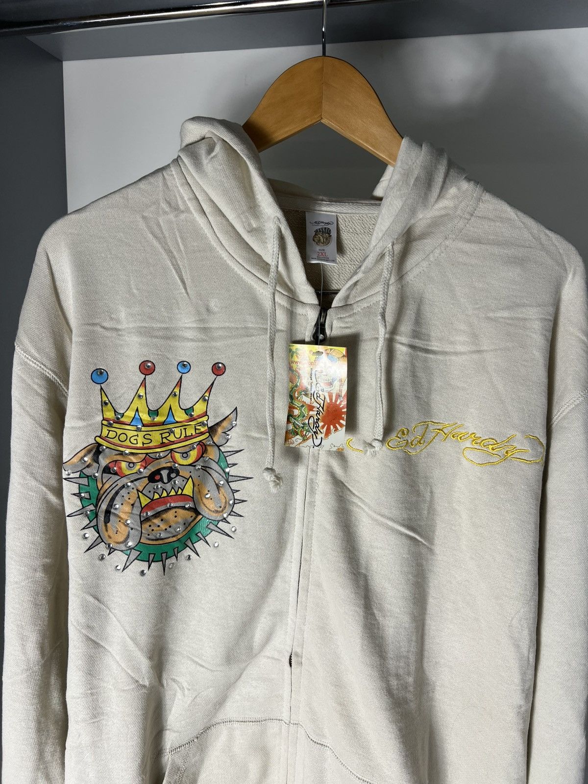 Ed Hardy VINTAGE ED HARDY BY CHRISTIAN AUDIGIER DESIGNER JAPANESE Y2K Size US XXL / EU 58 / 5 - 13 Thumbnail