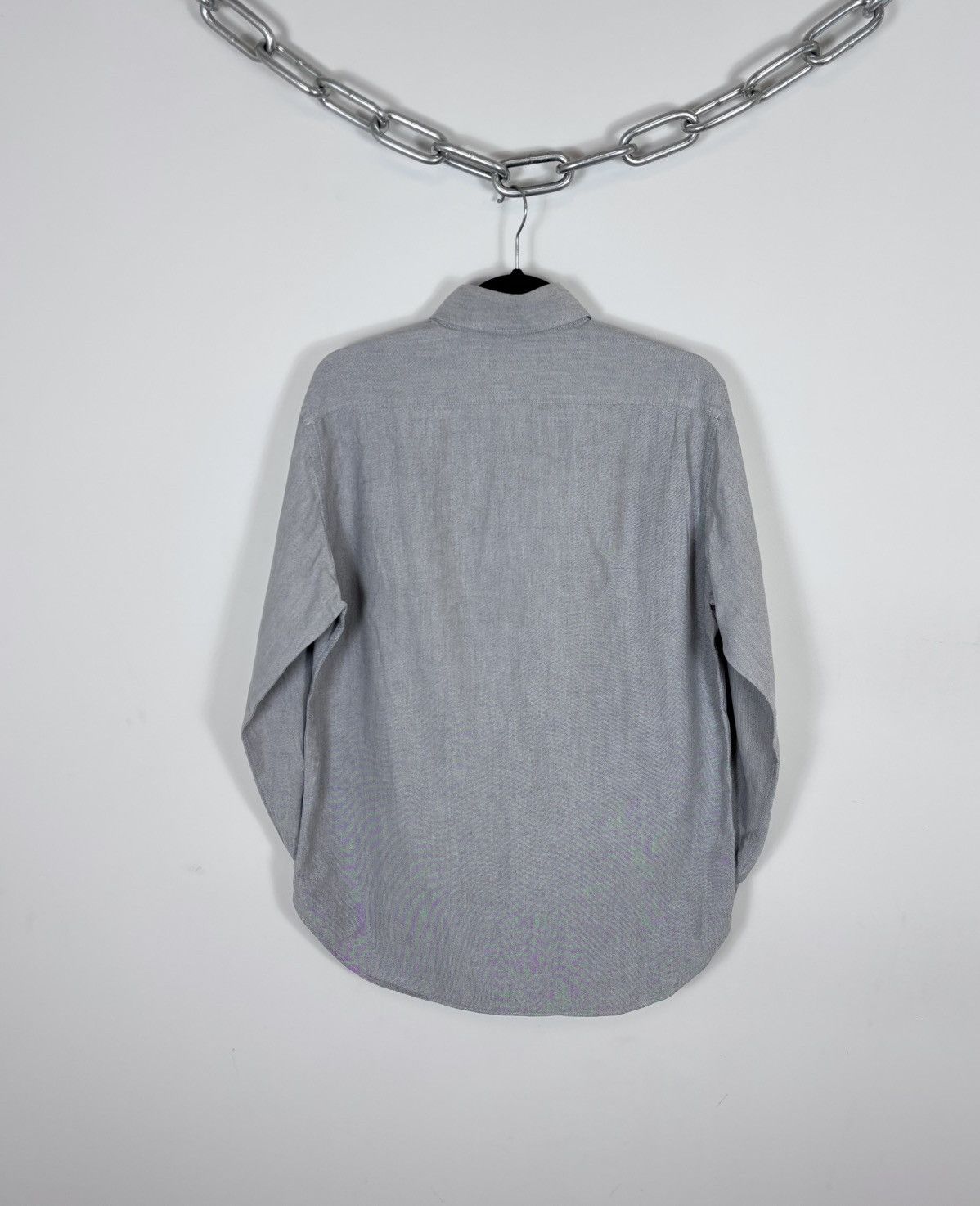 Etro Etro Men’s Textured Grey Long Sleeve Shirt Button Down Size US L / EU 52-54 / 3 - 13 Thumbnail