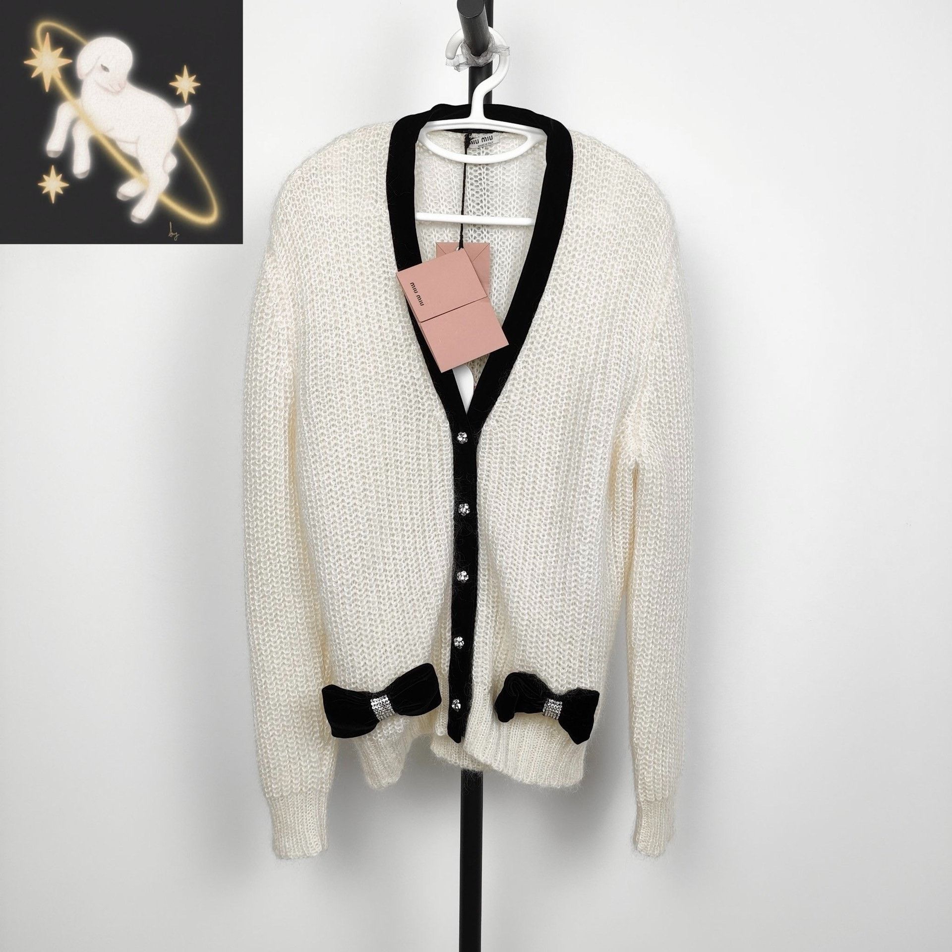 Miu Miu Miu Miu White Sweater S Women Size S / US 4 / IT 40 - 1 Thumbnail