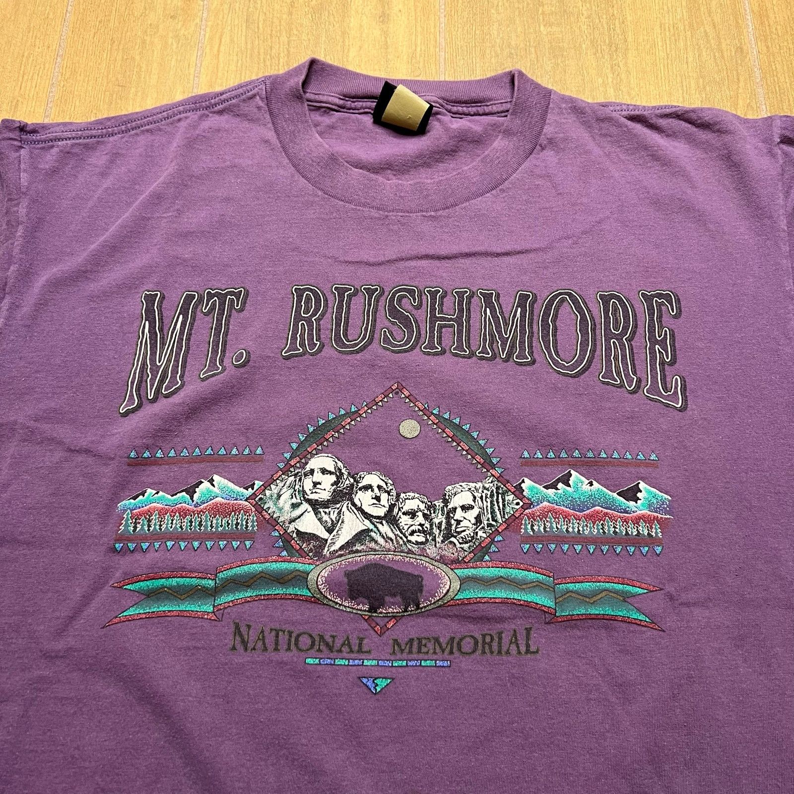 Vintage Vintage 90s Mt Rushmore National Memorial t shirt XL USA Size US XL / EU 56 / 4 - 2 Thumbnail