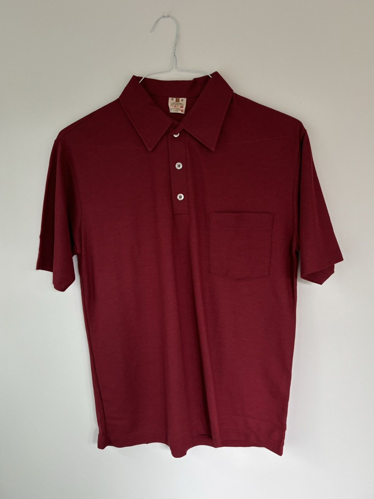 Vintage 1980s Vintage Polo Shirt 80s 90s Deadstock Blank Shortsleeve Size US M / EU 48-50 / 2 - 1 Thumbnail