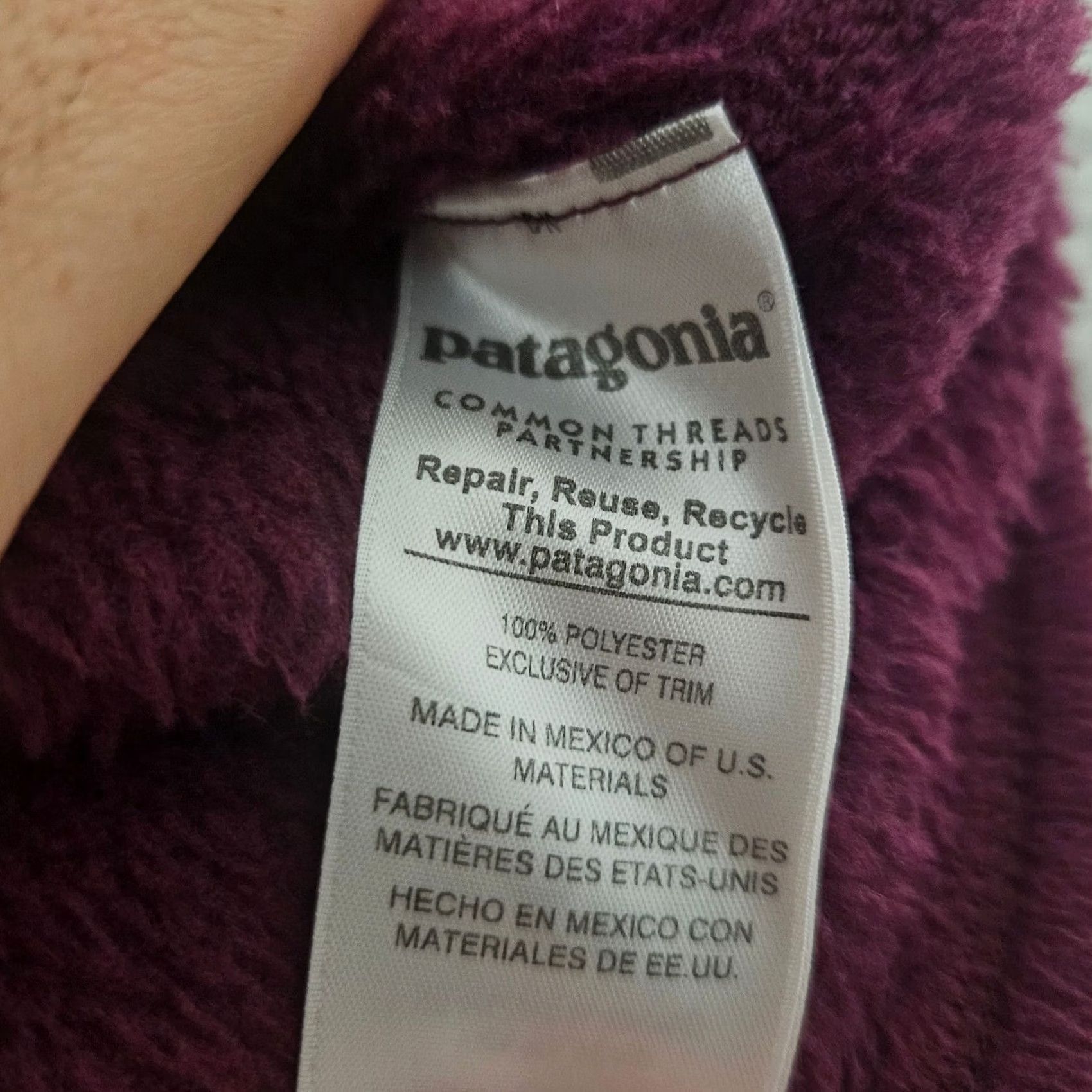 Patagonia Patagonia Women's Re-Tool Snap-T Pullover Purple Medium Polartec Ikat 25442 Coat Size M / US 6-8 / IT 42-44 - 5 Thumbnail
