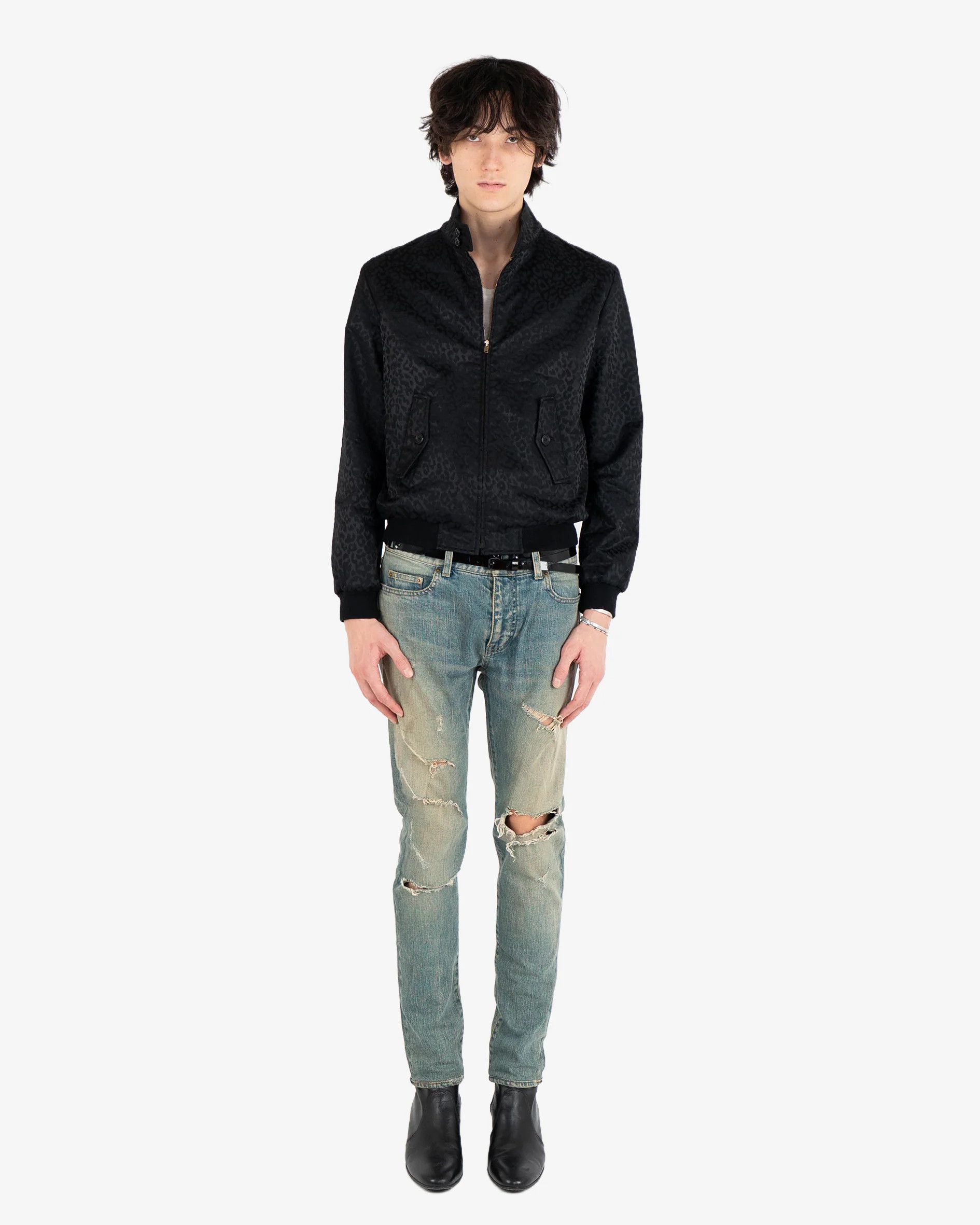 Saint Laurent Paris Black Babycat Button Jacket (FW14) Size US S / EU 44-46 / 1 - 6 Thumbnail