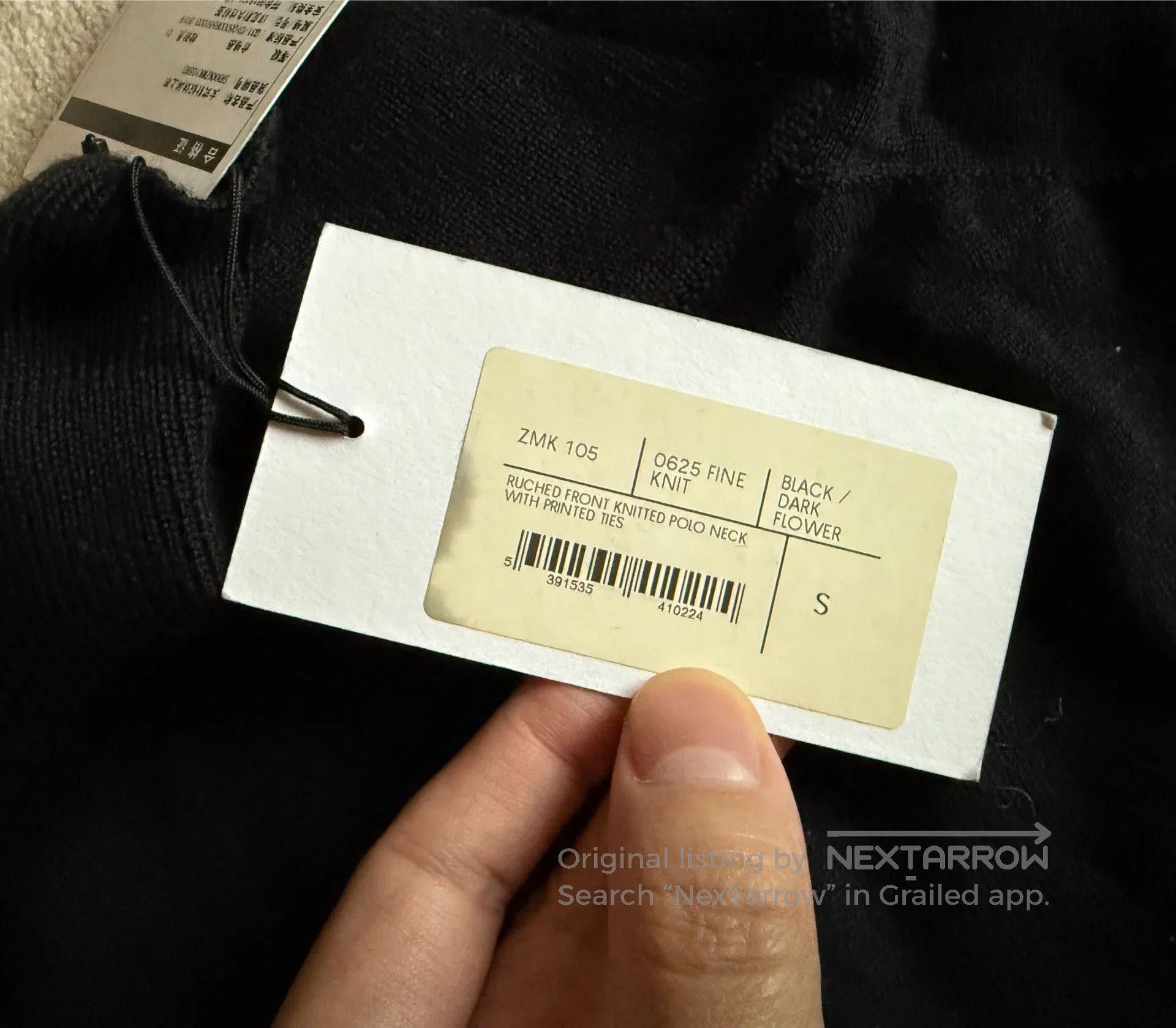 Saint Laurent Paris Simone Rocha Floral Knit Black Sweater. Size S / US 4 / IT 40 - 6 Thumbnail