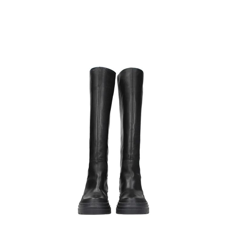 Max Mara ob1o1e1124 Leather Boots in Black Size US 7 / IT 37 - 3 Thumbnail