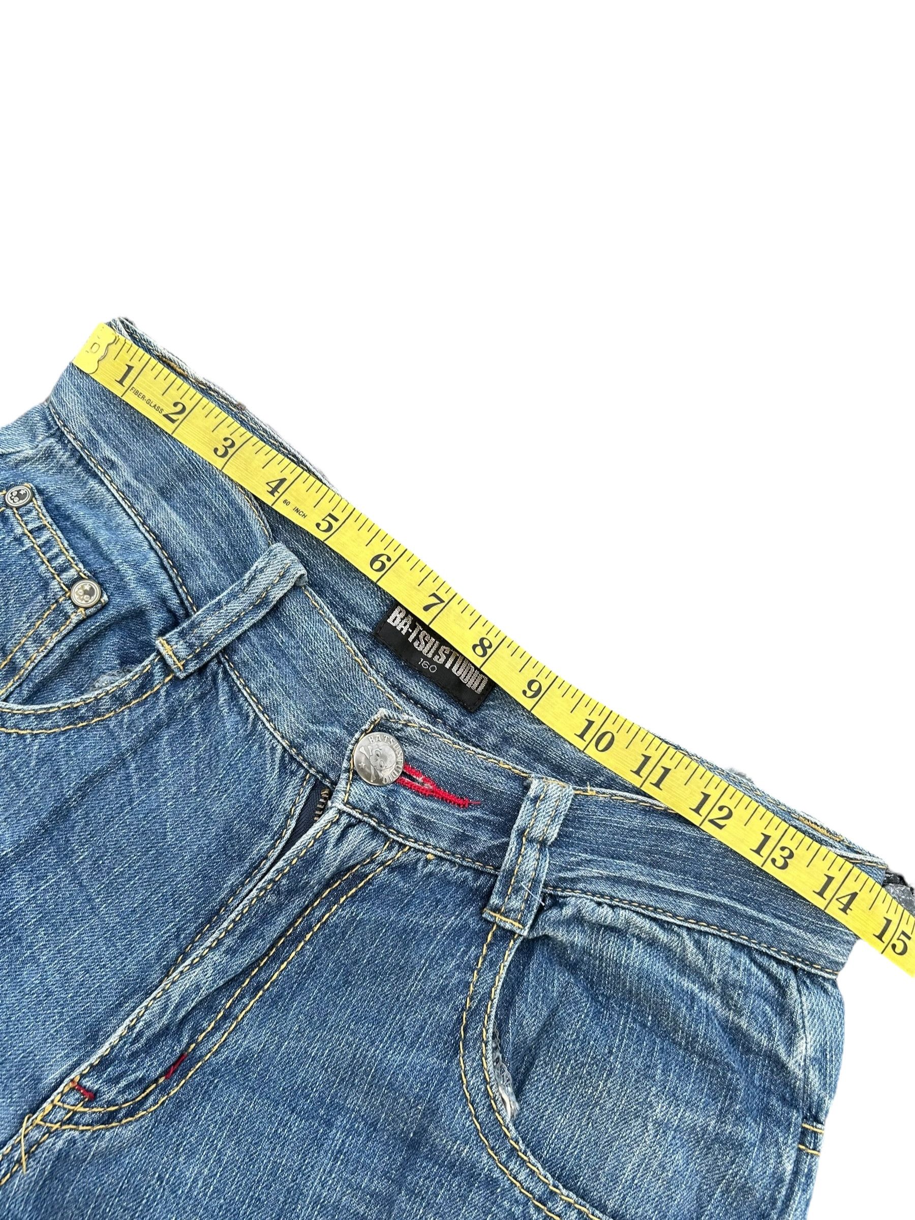 If Six Was Nine × KMRii × Kapital Batsu Skull Poems Distressed Japanese Punk Denim Jeans Size US 29 - 16 Thumbnail