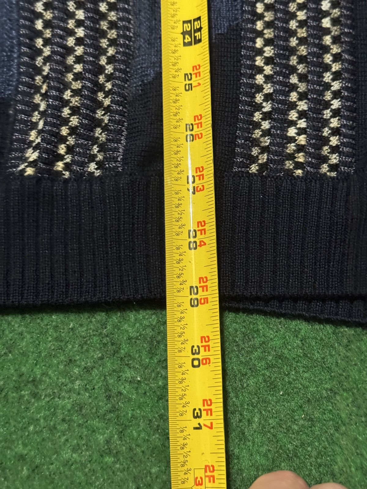 Coogi × Vintage Vtg 90s Cable Knit 3D Coogi Style Designer Grandpa Sweater Size US XL / EU 56 / 4 - 7 Thumbnail