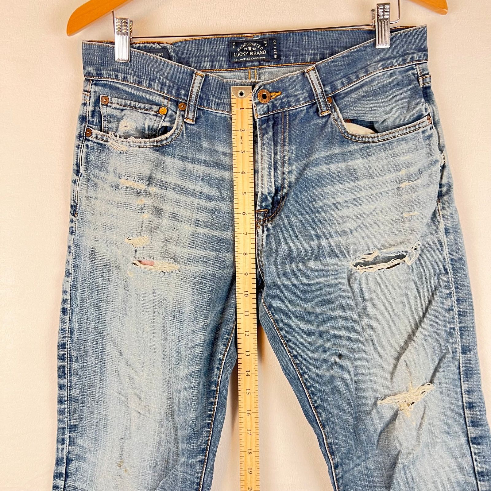 Lucky Brand Lucky Brand Jeans Men 32x30 Blue 121 Heritage Slim Straight Size US 32 / EU 48 - 11 Thumbnail
