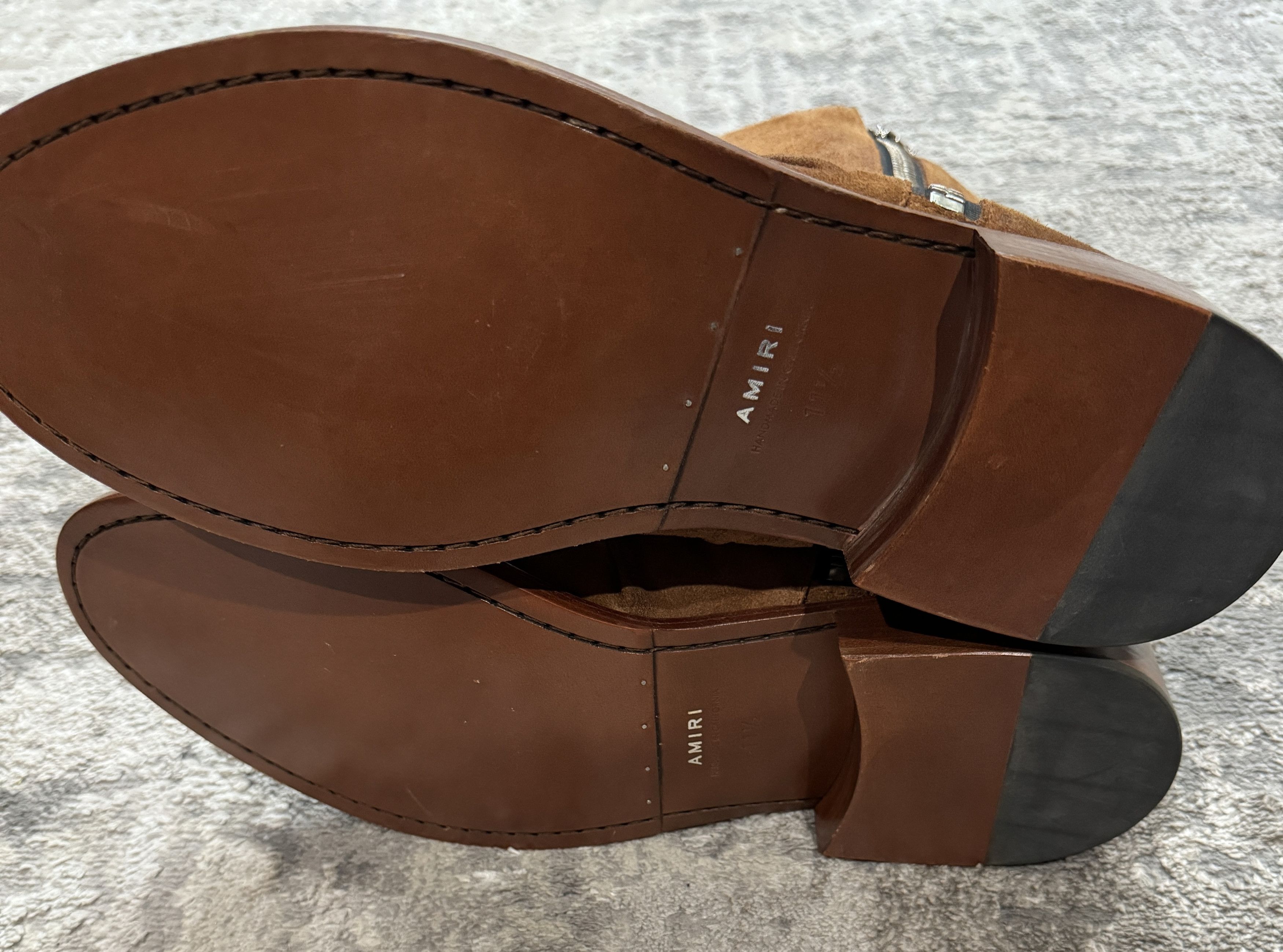 Amiri AMIRI TAWNY BROWN LEATHER DOUBLE ZIPPER STACK BOOTS 11,5 US Size US 11.5 / EU 44-45 - 6 Thumbnail