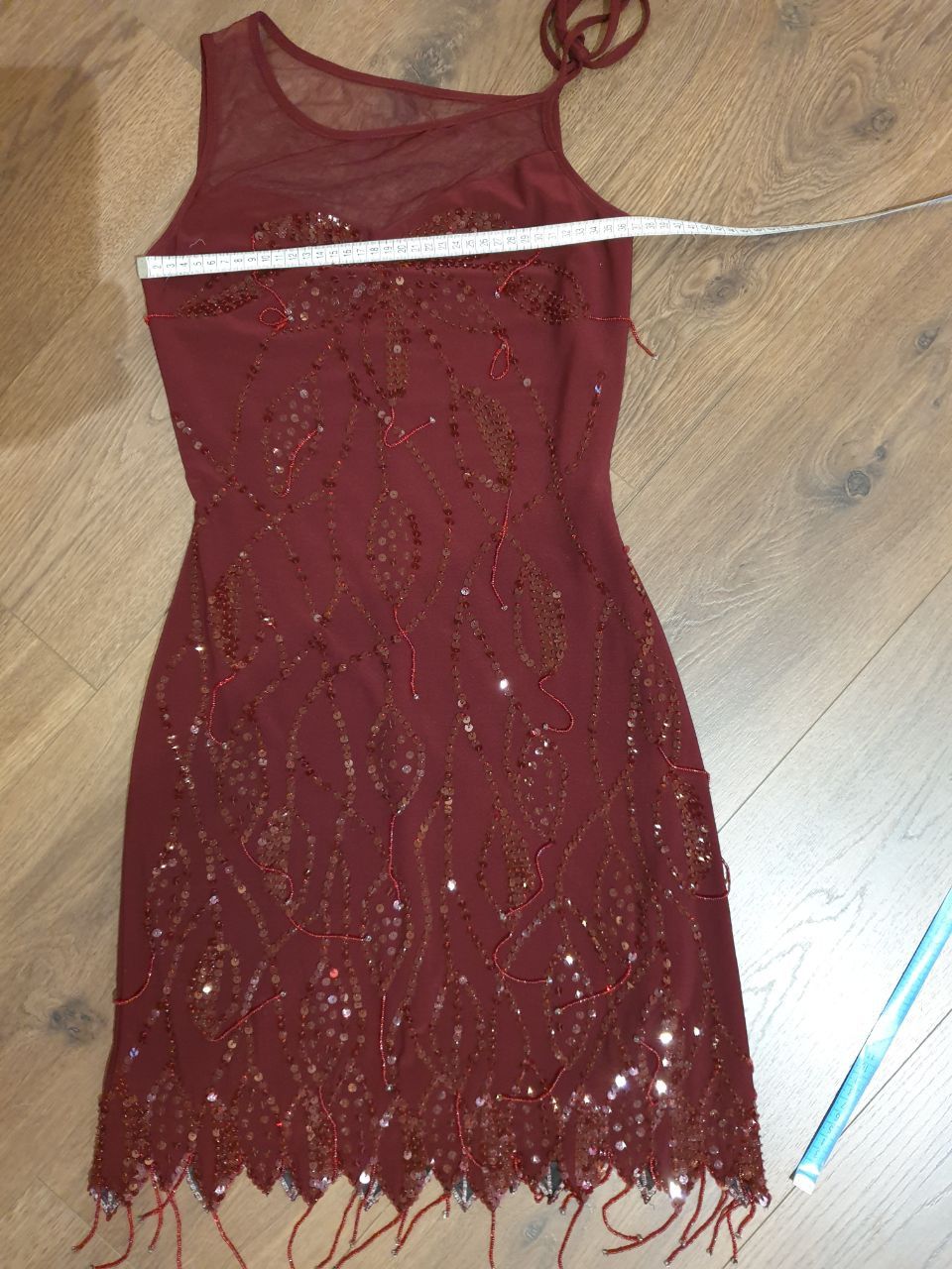 Other Sequin Mini Dress Burgundy Color sz XS Size XS / US 0-2 / IT 36-38 - 3 Thumbnail