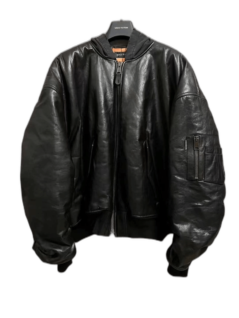 Balenciaga Balenciaga Bomber leather jacket-2507 Size S / US 4 / IT 40 - 1 Thumbnail