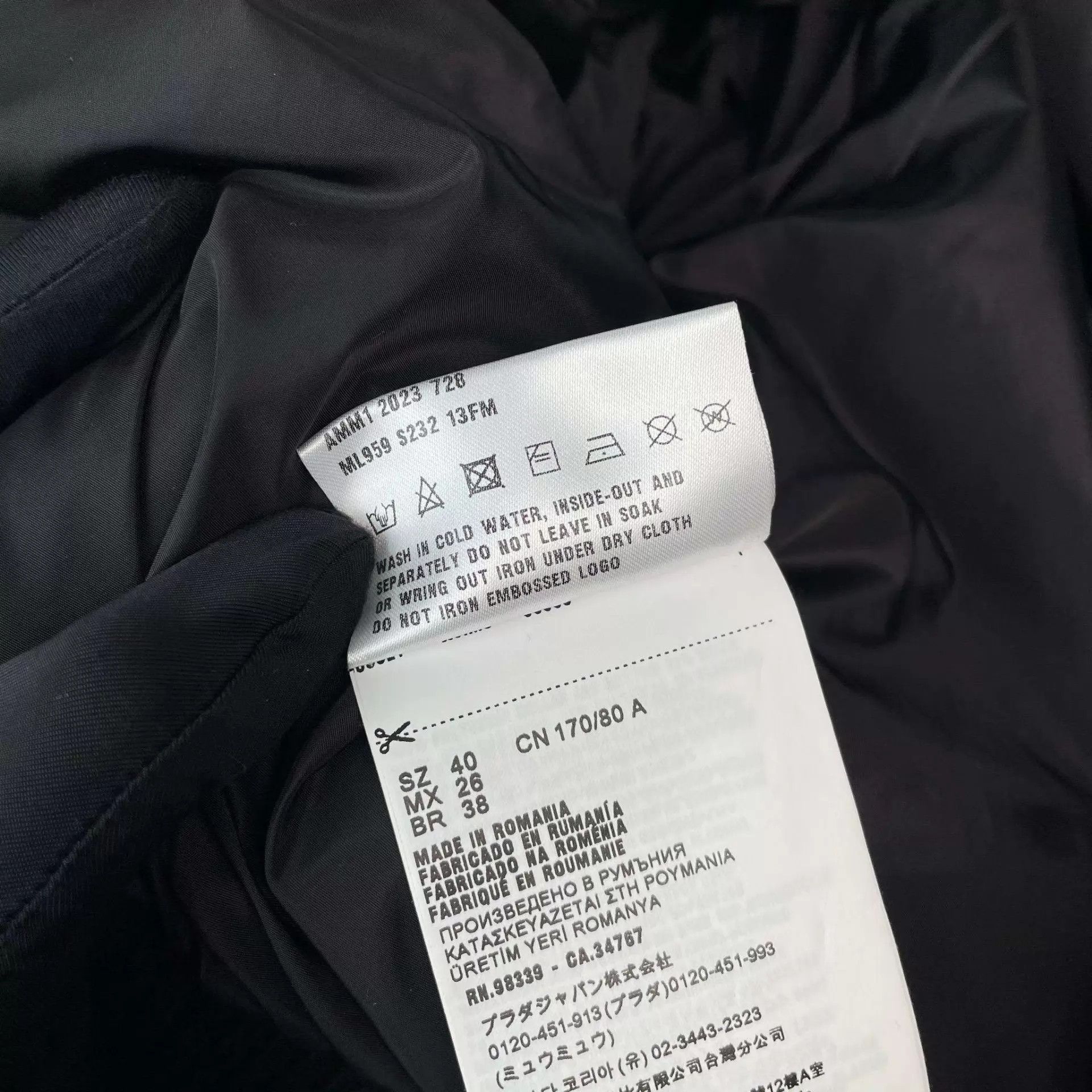 Miu Miu Miu Miu short down jacket women's black size 40 Size S / US 4 / IT 40 - 7 Thumbnail