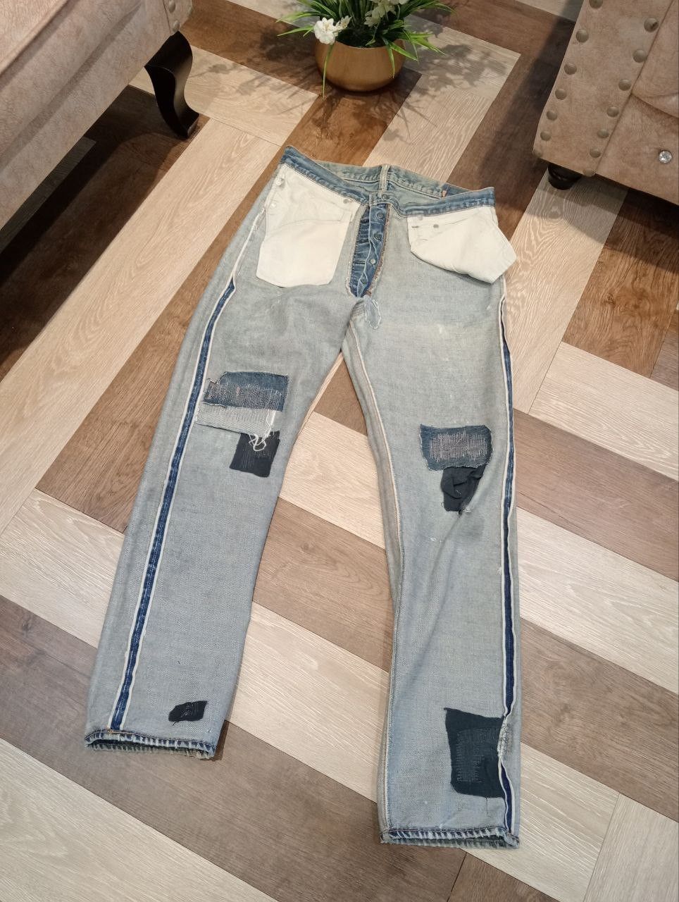 Levi's LEVI'S VINTAGE 501 REDLINE TOP #6 SELVEDGE DISTRESSED DENIM Size US 34 / EU 50 - 18 Thumbnail