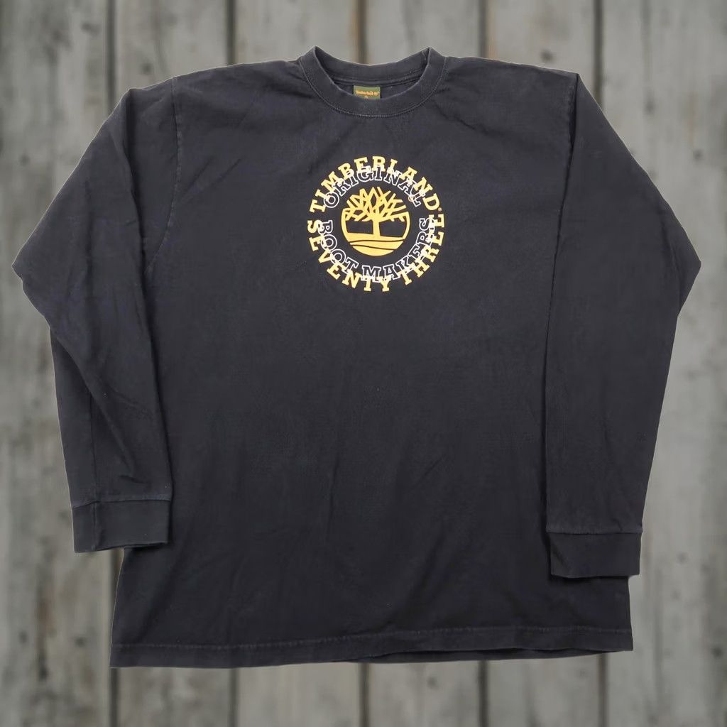 Timberland VINTAGE Timberland T Shirt Mens XL Black Long Sleeve Graphic Baggy Hip Hop 90s Womens? Size US XL / EU 56 / 4 - 1 Thumbnail