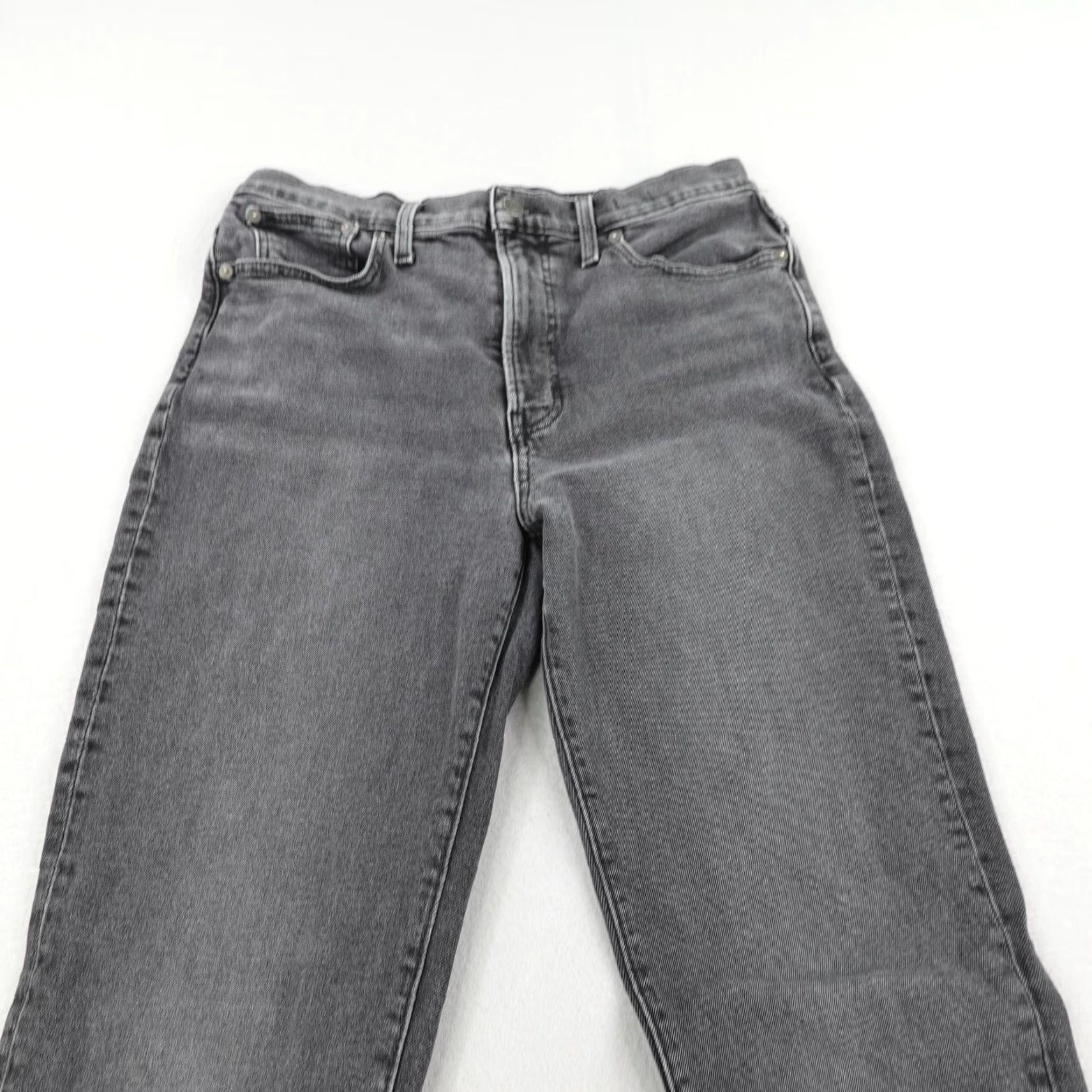 Madewell VINTAGE Madewell Jeans Womens 30 Gray High Rise Straight Fit Stretch Denim Casual Retro Size 30" / US 8 / IT 44 - 2 Thumbnail