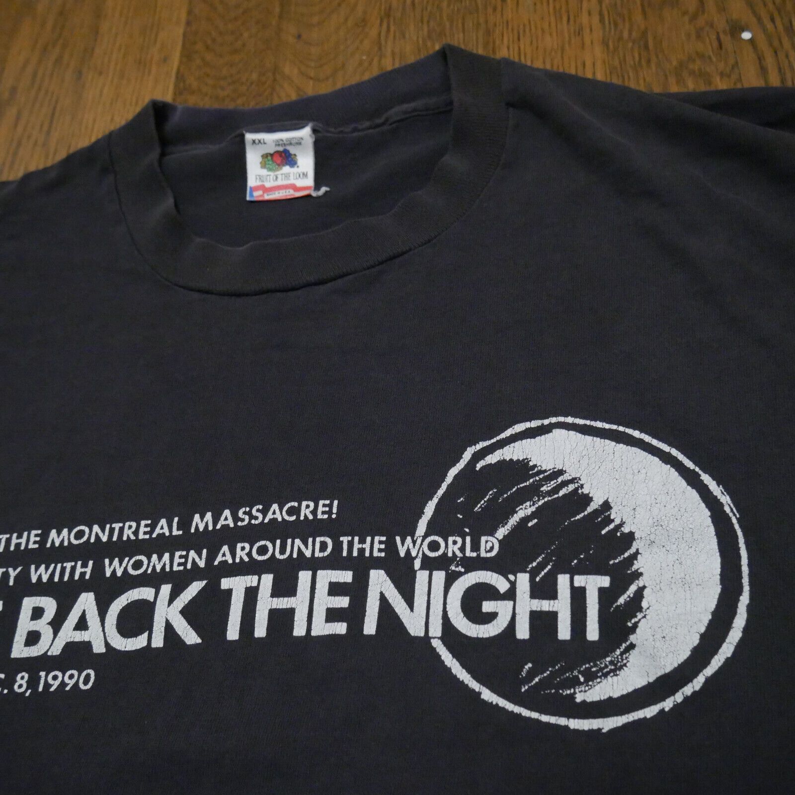 Fruit Of The Loom Vintage Montreal Massacre Feminist T-shirt XXL 1990 Size US XXL / EU 58 / 5 - 4 Thumbnail