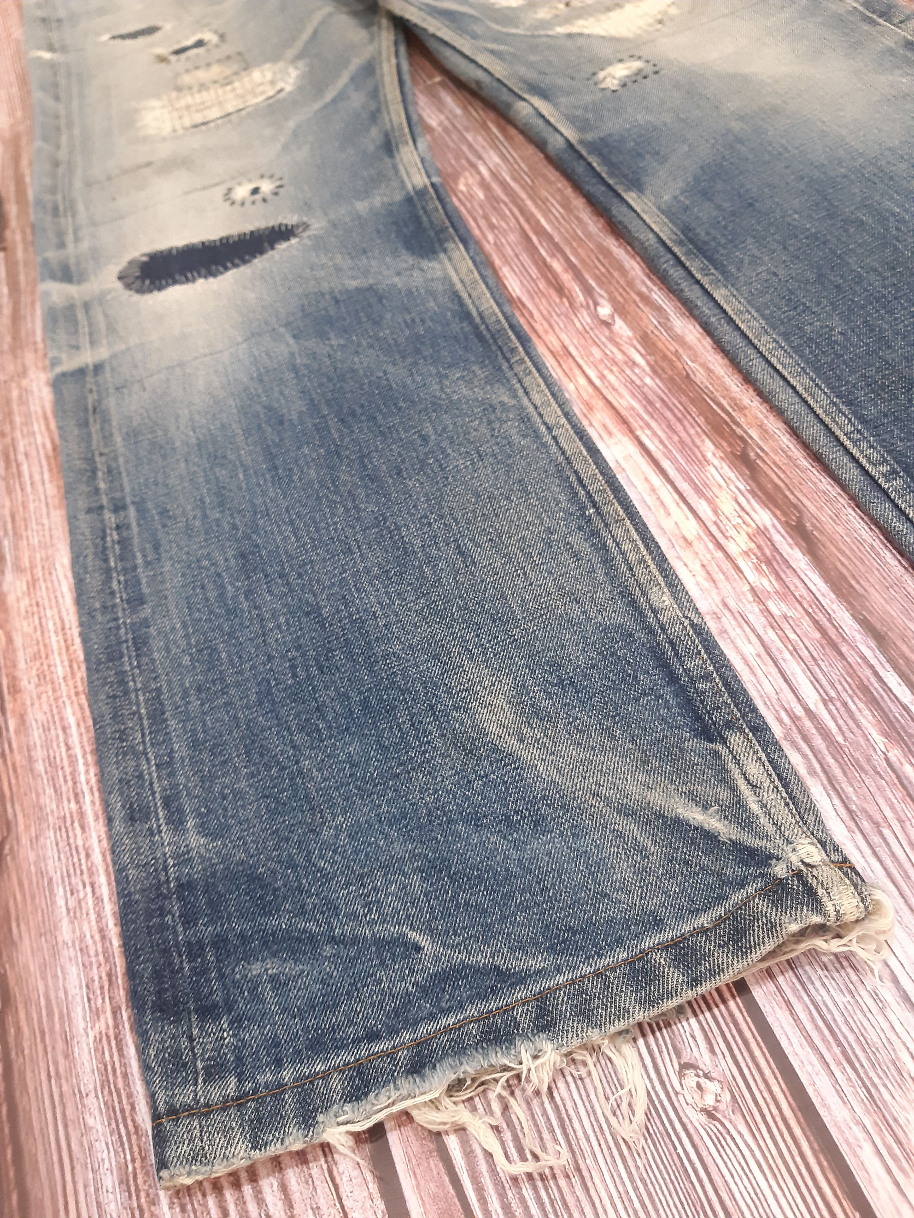 A.P.C. APC Jeans Patchworks Vintage Distressed Size US 31 - 4 Thumbnail