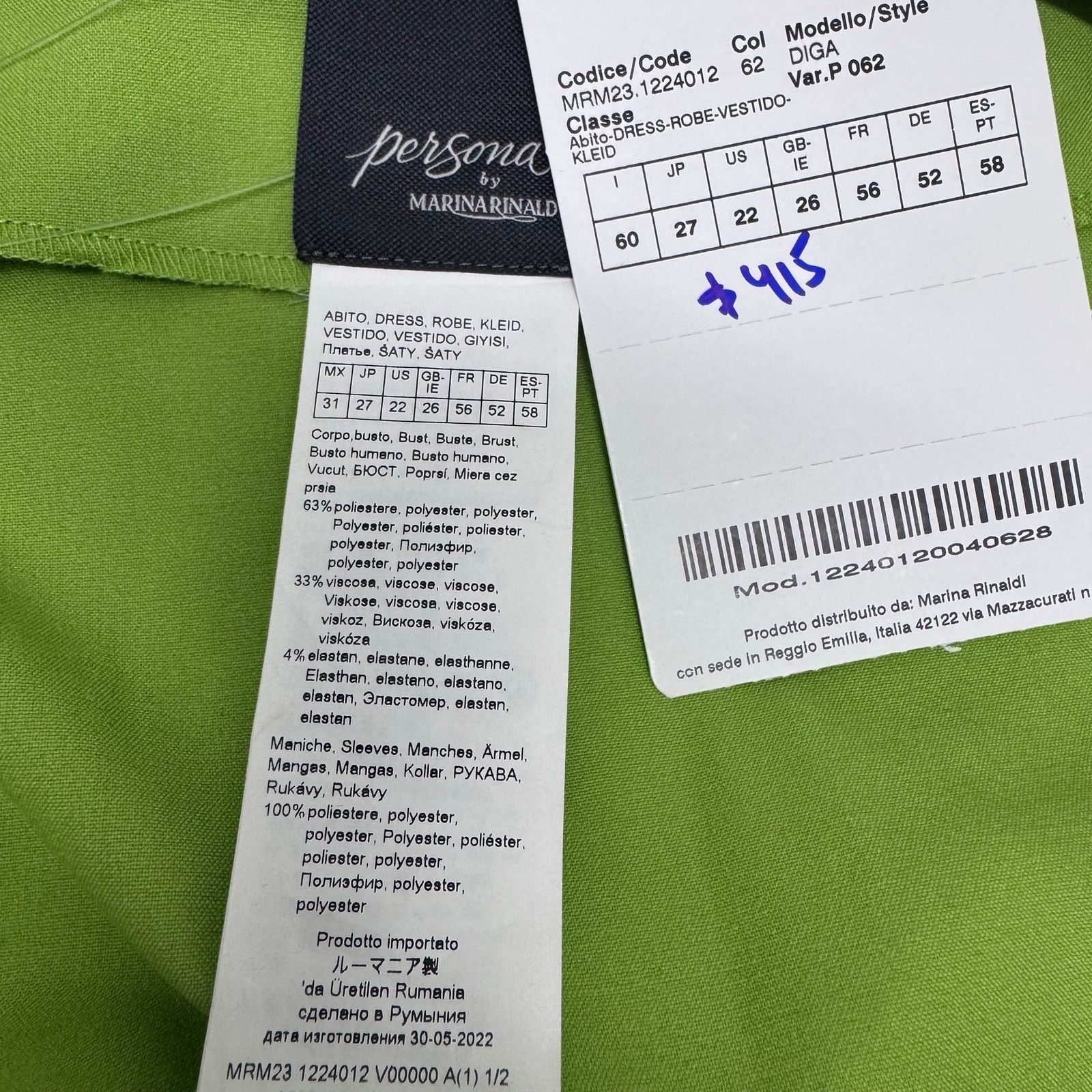 Marina Rinaldi Marina Rinaldi Mixed Media Colorblock Wrap Dress US 22 Size 3XL / US 20-22 - 8 Thumbnail