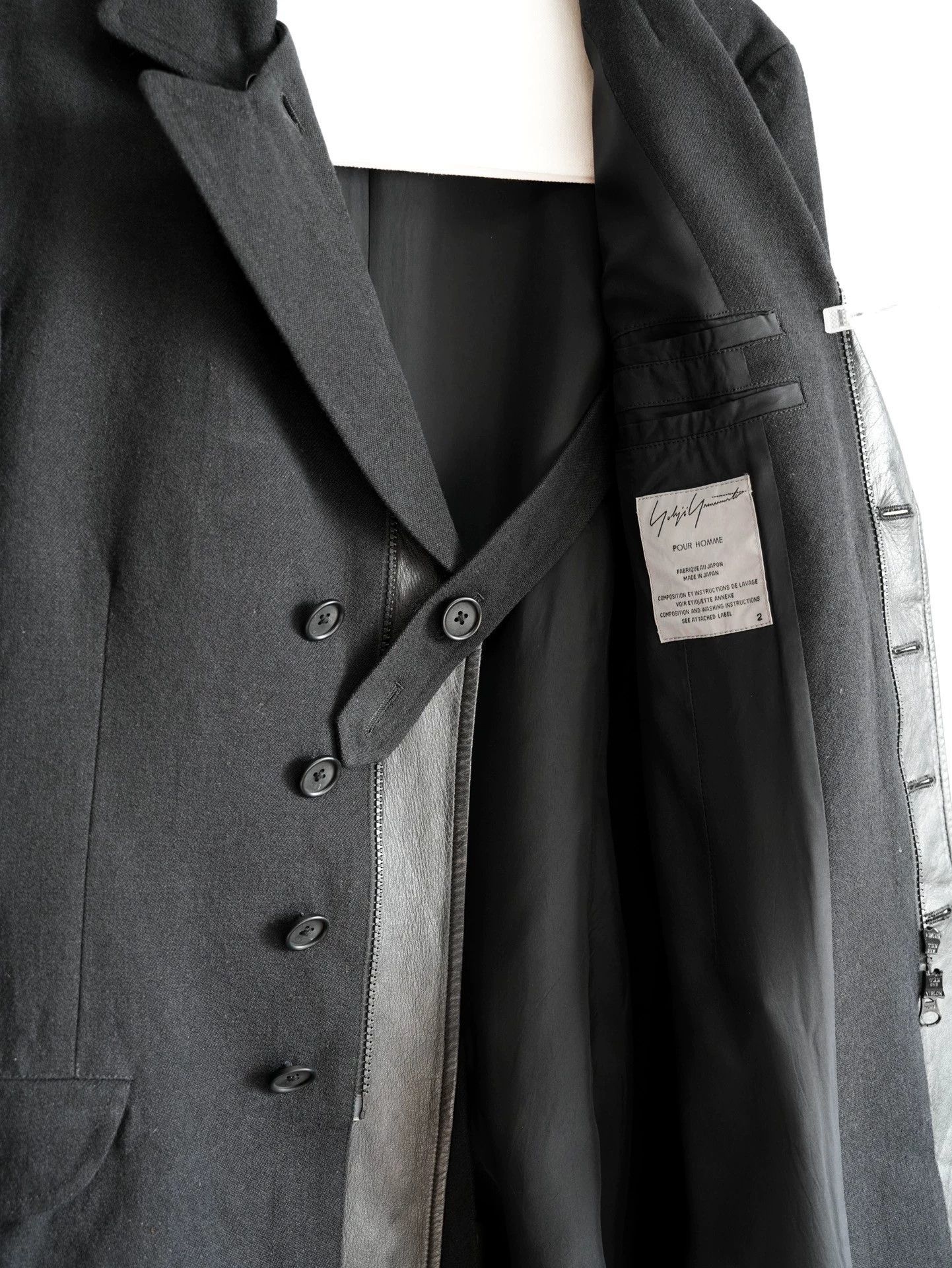 Yohji Yamamoto Yohji Yamamoto 13AW Colorblock Leather Zip Runway Jacket Size US M / EU 48-50 / 2 - 4 Thumbnail