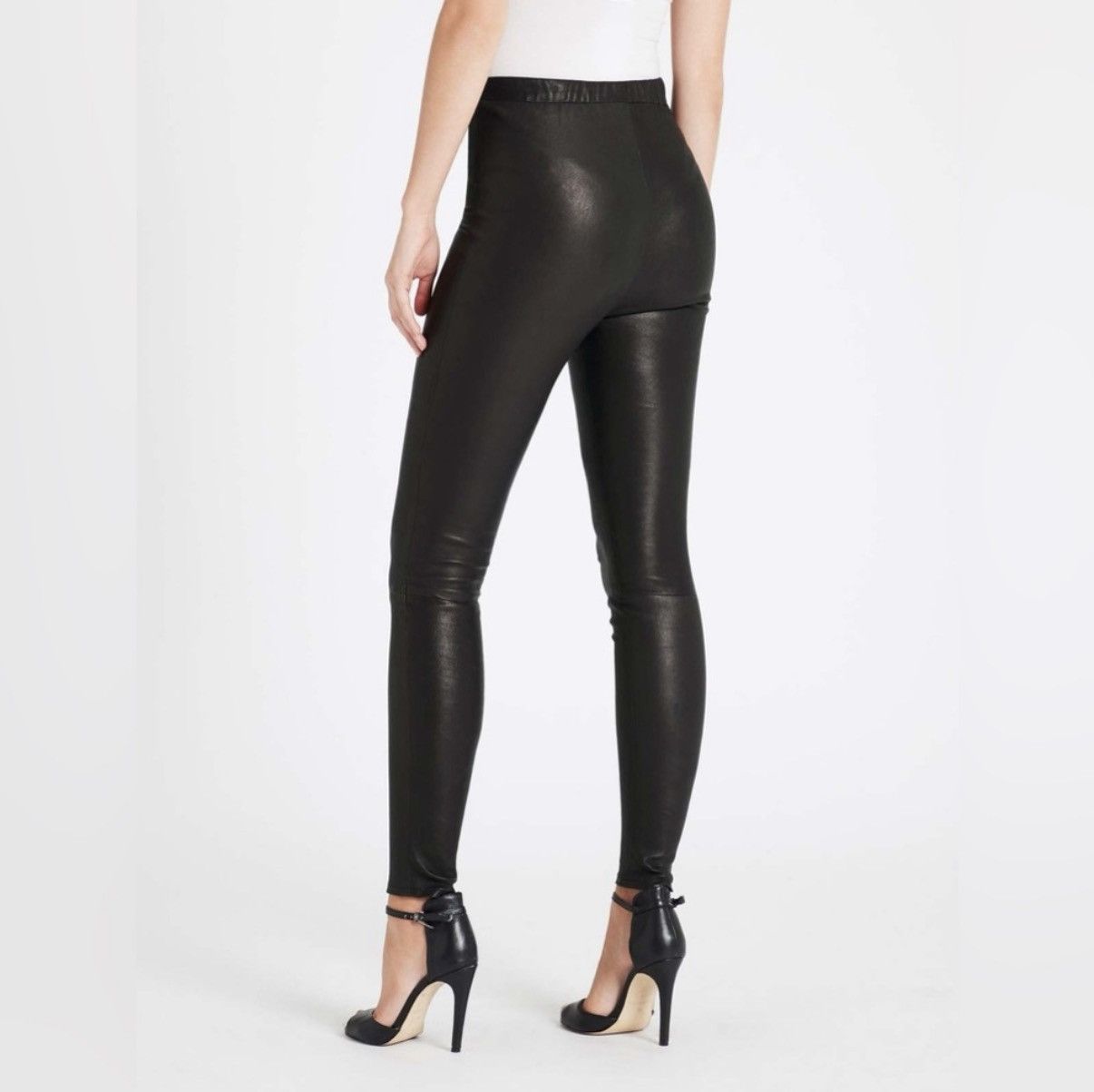 J Brand J Brand Black Lambskin Leggings Size XS Size 26" / US 2 / IT 38 - 2 Thumbnail