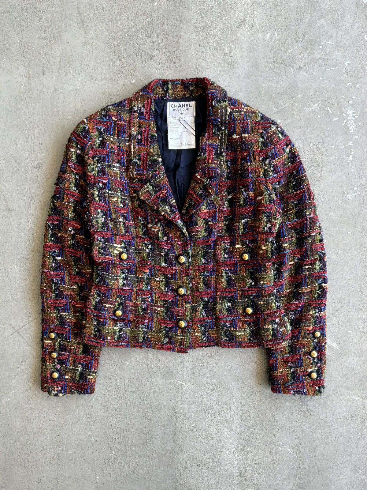 Chanel 1993 Chanel - Multicolor - Tweed Blazer Size XS / US 0-2 / IT 36-38 - 1 Thumbnail