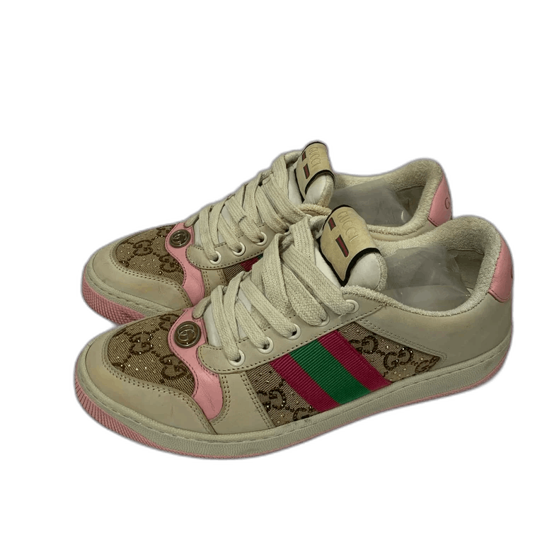Gucci Gucci Pink French Style Sneakers Size 38-2506 Size US 7 / EU 40 - 1 Thumbnail