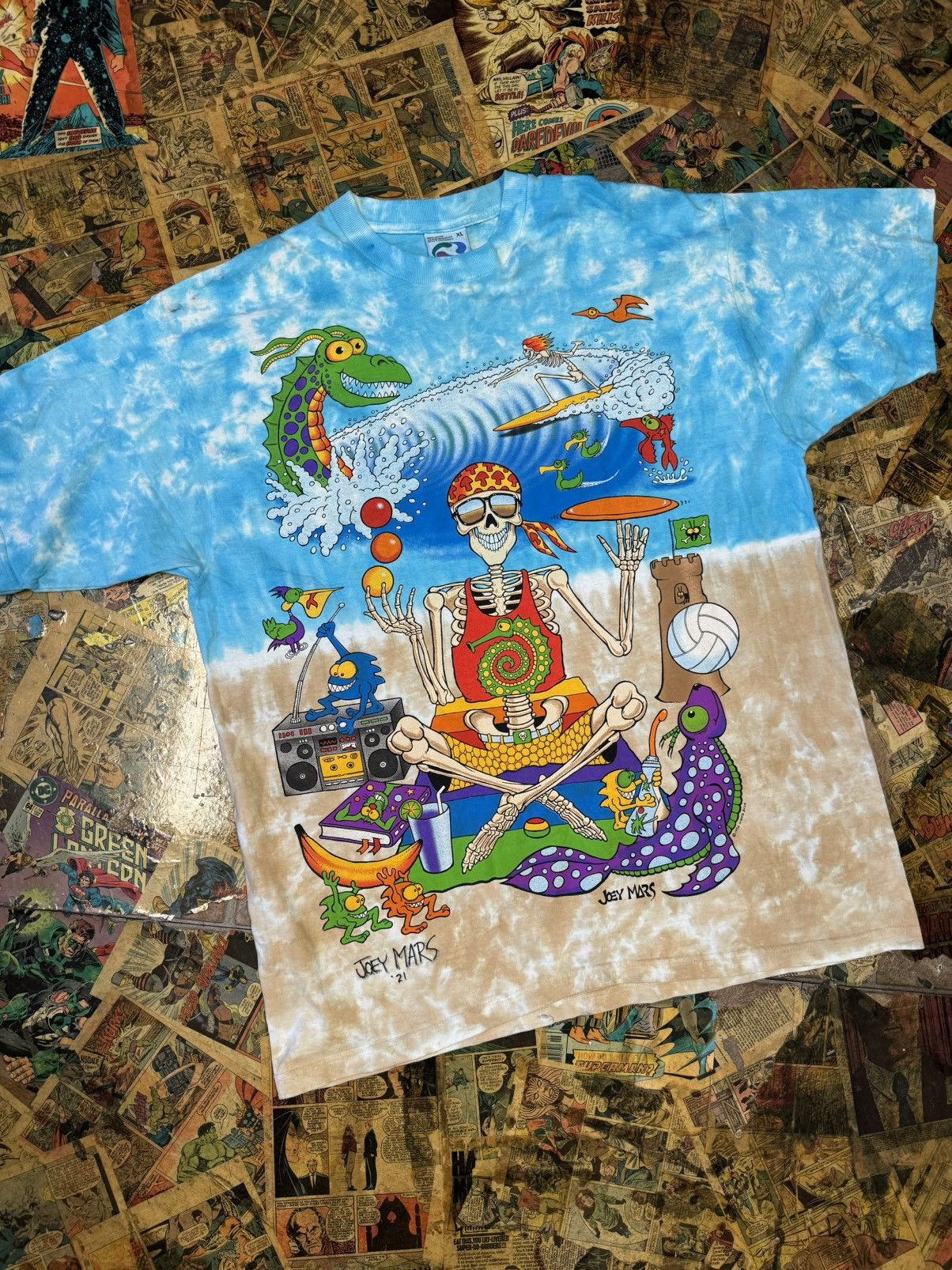 Liquid Blue × Vintage 1992 liquid blue signed Joey Mars AOP Size US XL / EU 56 / 4 - 1 Thumbnail