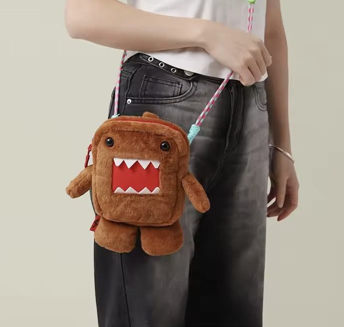 Japanese Brand Kawaii Domo Kun Plush Shoulder Bag Size ONE SIZE - 1 Thumbnail