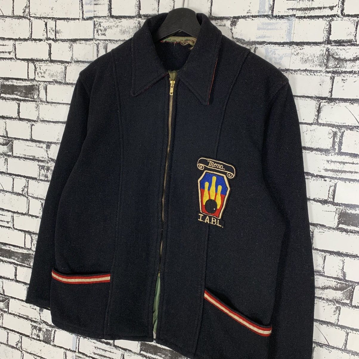 Designer × Vintage Vintage 158C Bowling Jacket Size US M / EU 48-50 / 2 - 2 Thumbnail