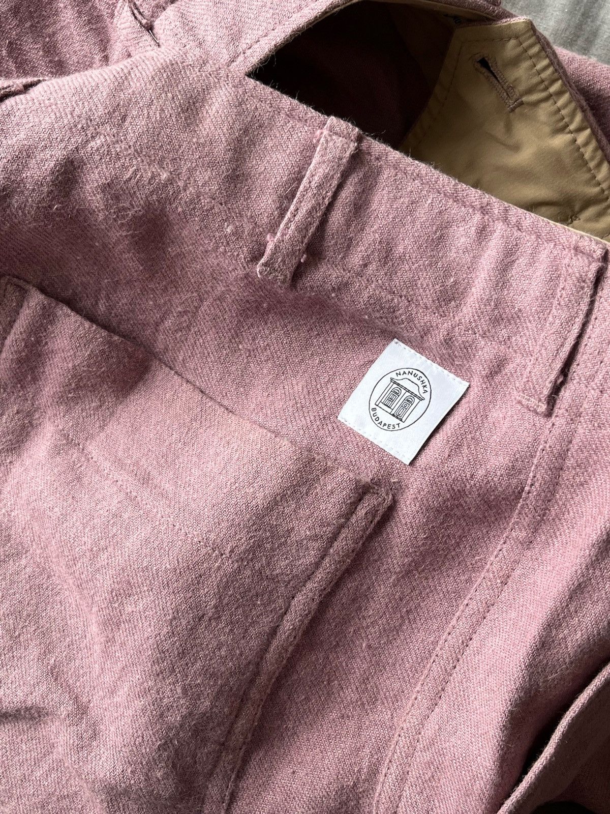 Nanushka Pink Gaius Linen trousers Size US 30 / EU 46 - 6 Thumbnail