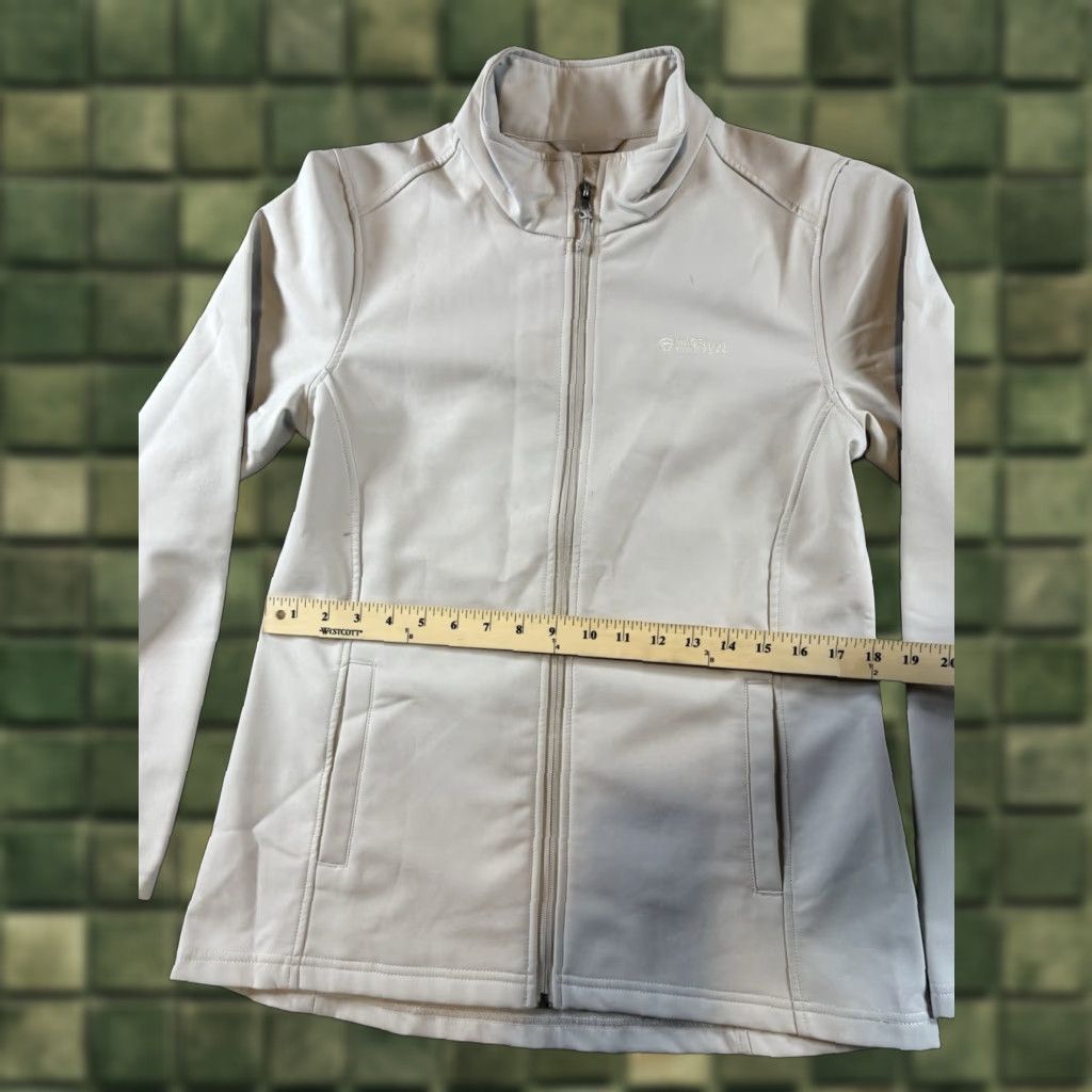 Vintage Magellen Women's Ivory Full Zip Fleece Lined Jacket Mudal? Size M / US 6-8 / IT 42-44 - 1 Thumbnail