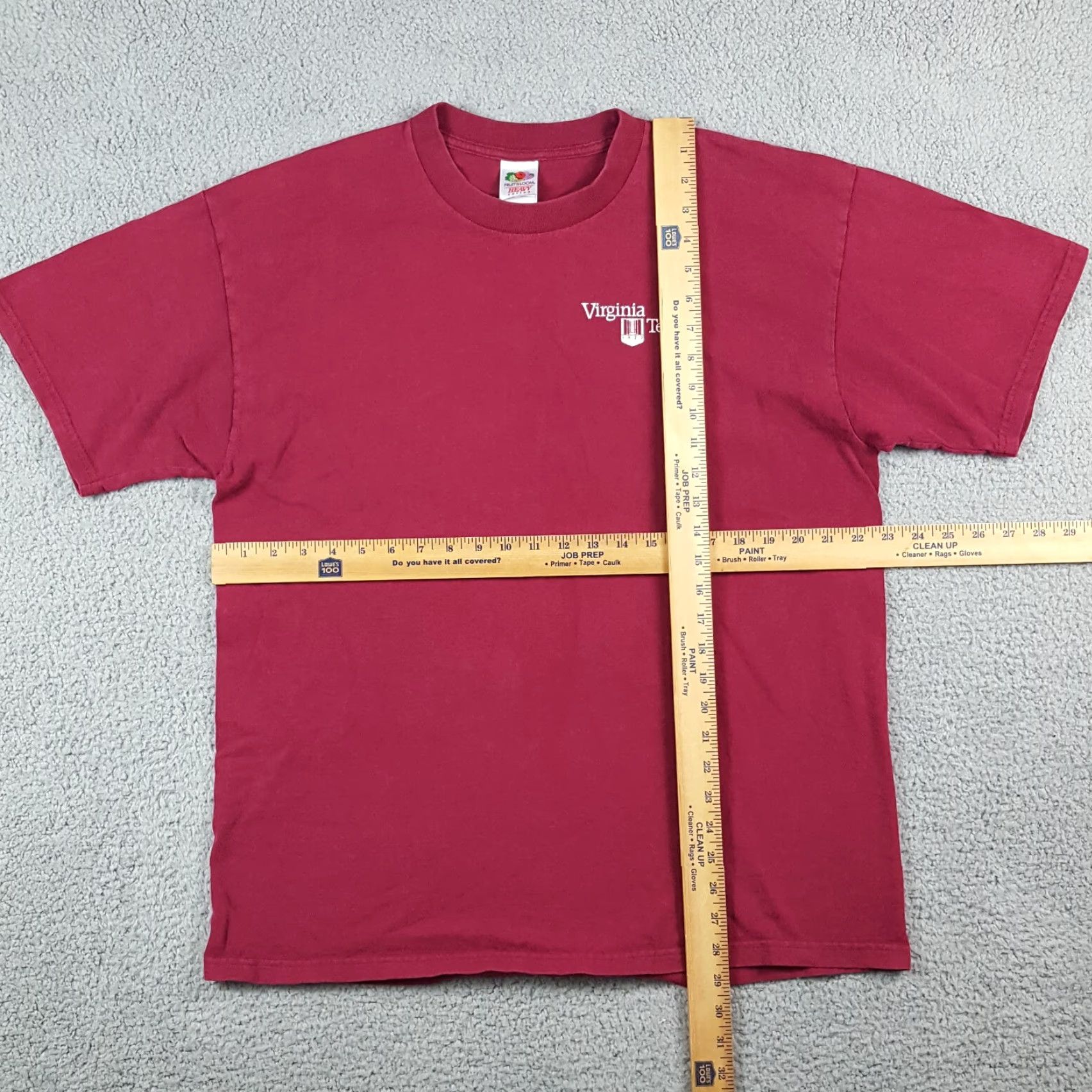 Fruit Of The Loom VINTAGE Fruit of the Loom Virginia Tech T-Shirt Red XL Short Sleeve Men's Y2K College Sports Retro Size US XL / EU 56 / 4 - 7 Thumbnail