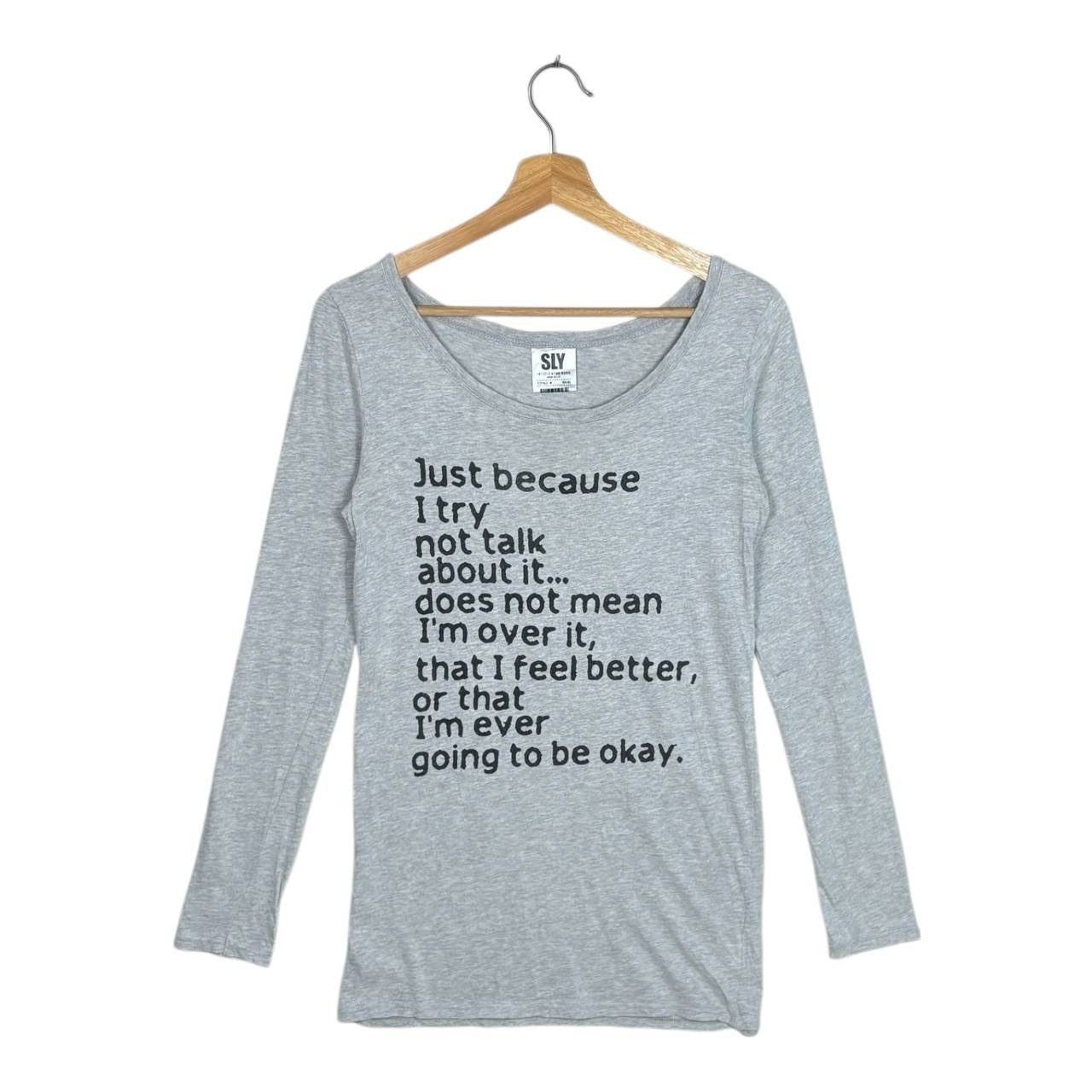 SLY SLY Archive Graphic Long Sleeve Top Grey Y2K Japan Size 1 Size US S / EU 44-46 / 1 - 2 Thumbnail