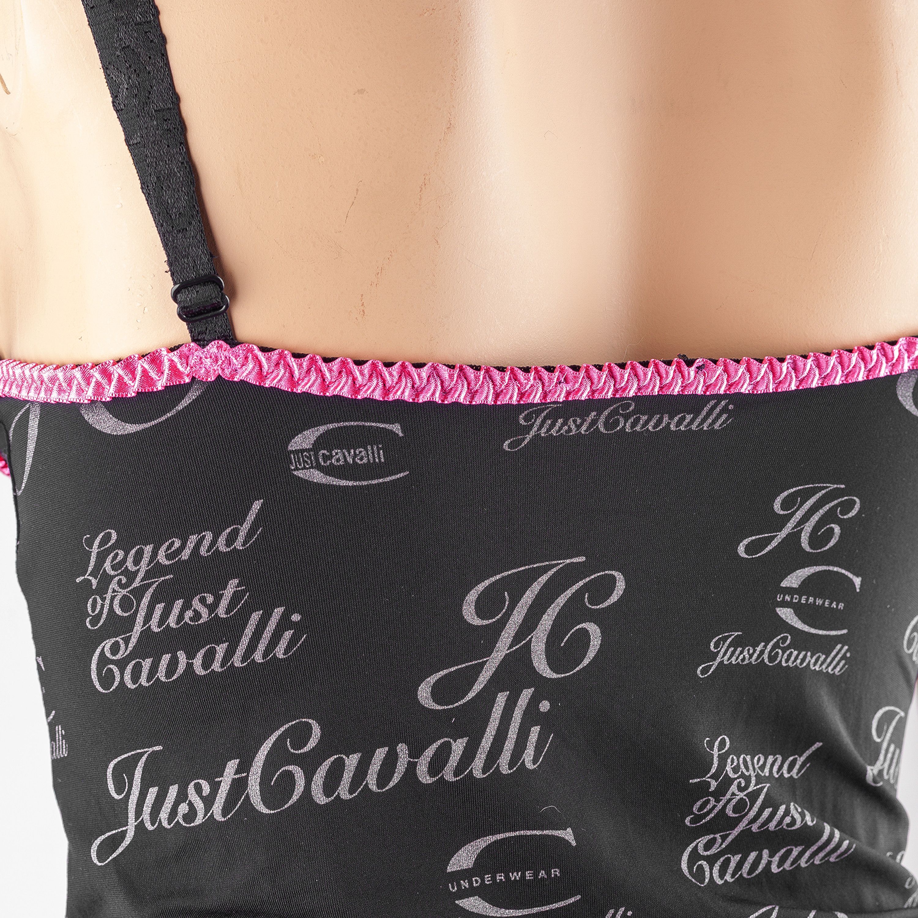 Just Cavalli Just Cavalli Vintage Underwear Black V Neck Top (L) Size L / US 10 / IT 46 - 3 Thumbnail