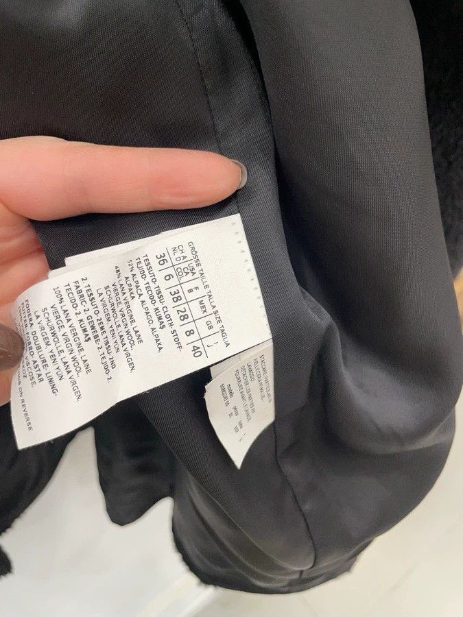 Max Mara Max Mara Black bat-sleeved wool overcoat Size S / US 4 / IT 40 - 5 Thumbnail