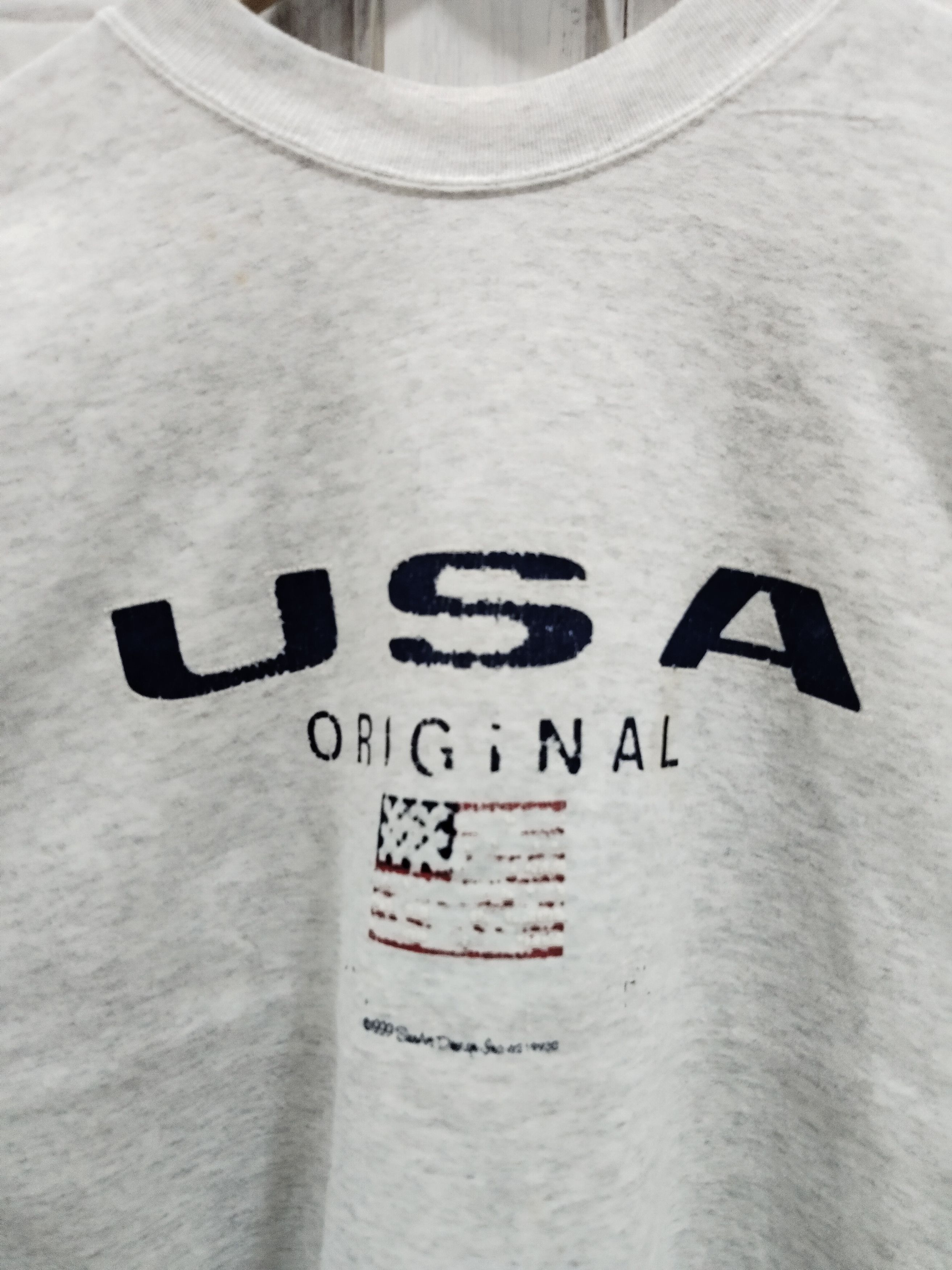 Vintage Vintage 90s USA Original Logo Sweatshirt Size US XL / EU 56 / 4 - 2 Thumbnail