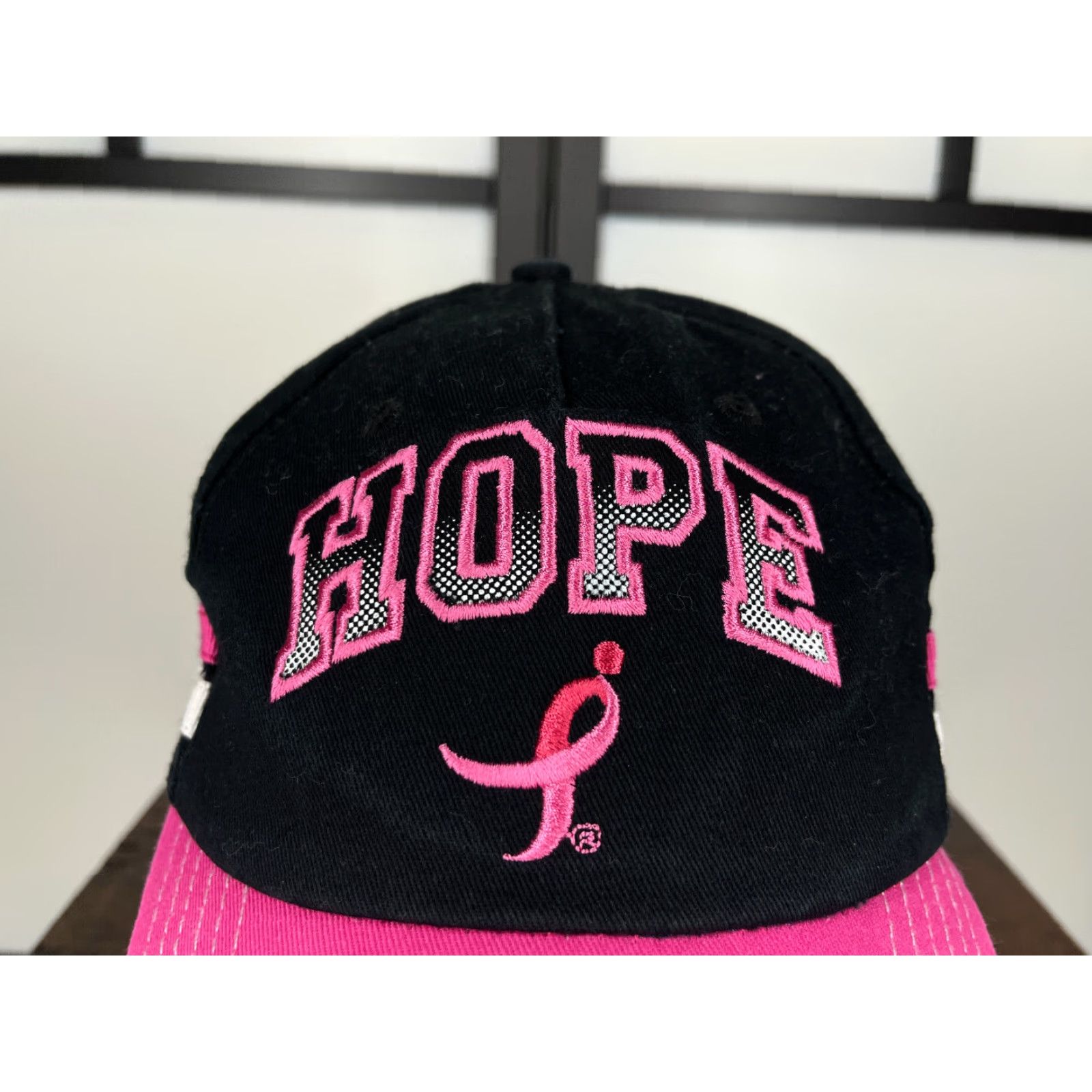 Hope Susan G. Komen Hat Baseball Cap Unisex Adults One Size Pink Cotton Twill Embroidered Adjustable Strap Back 90s Cancer Awareness Logo Size ONE SIZE - 2 Thumbnail