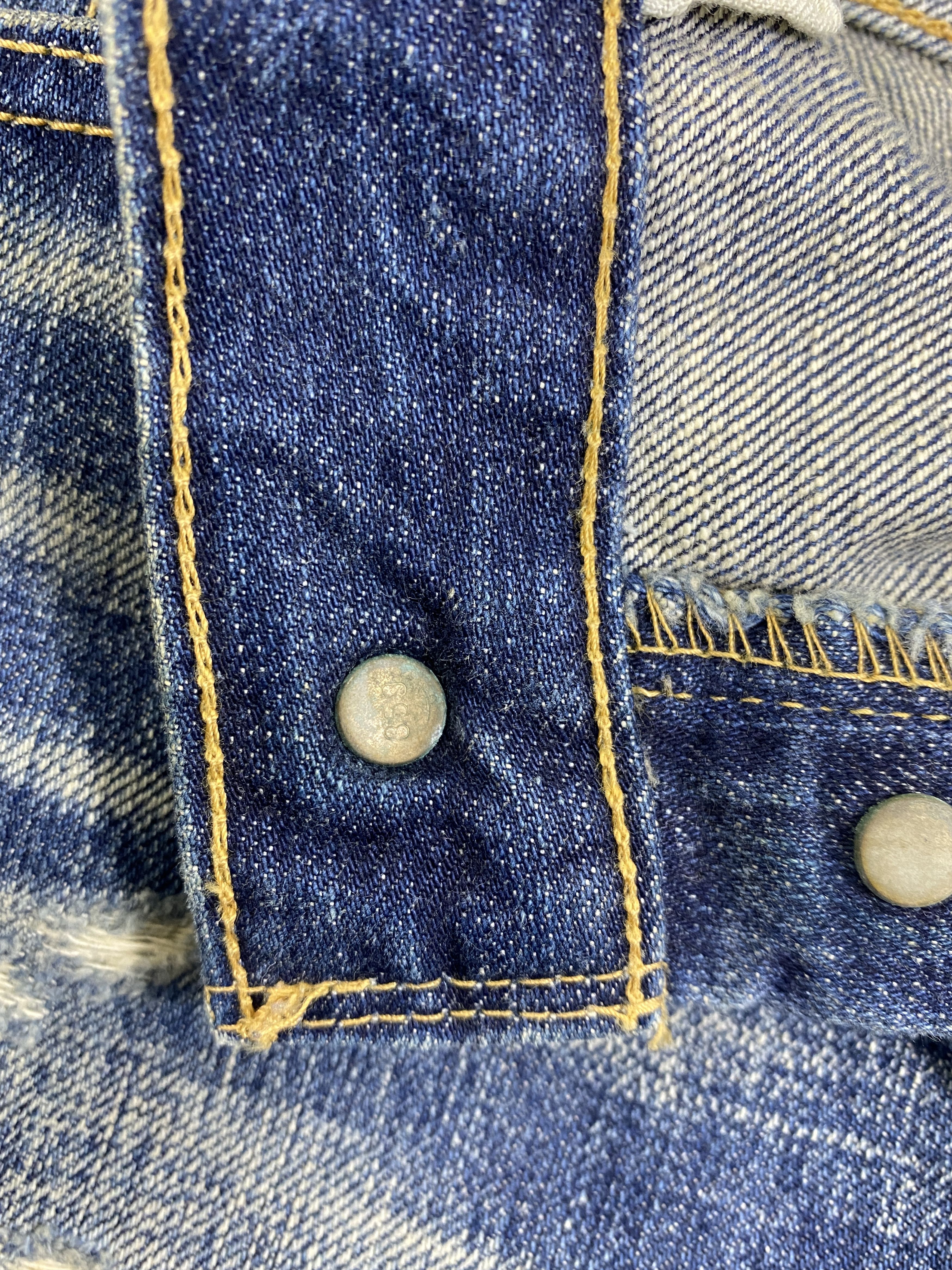 Levi's Ripped Written Blue Vintage Levi's 501 32x31.5 Denim -JN2489 Size US 32 / EU 48 - 7 Thumbnail