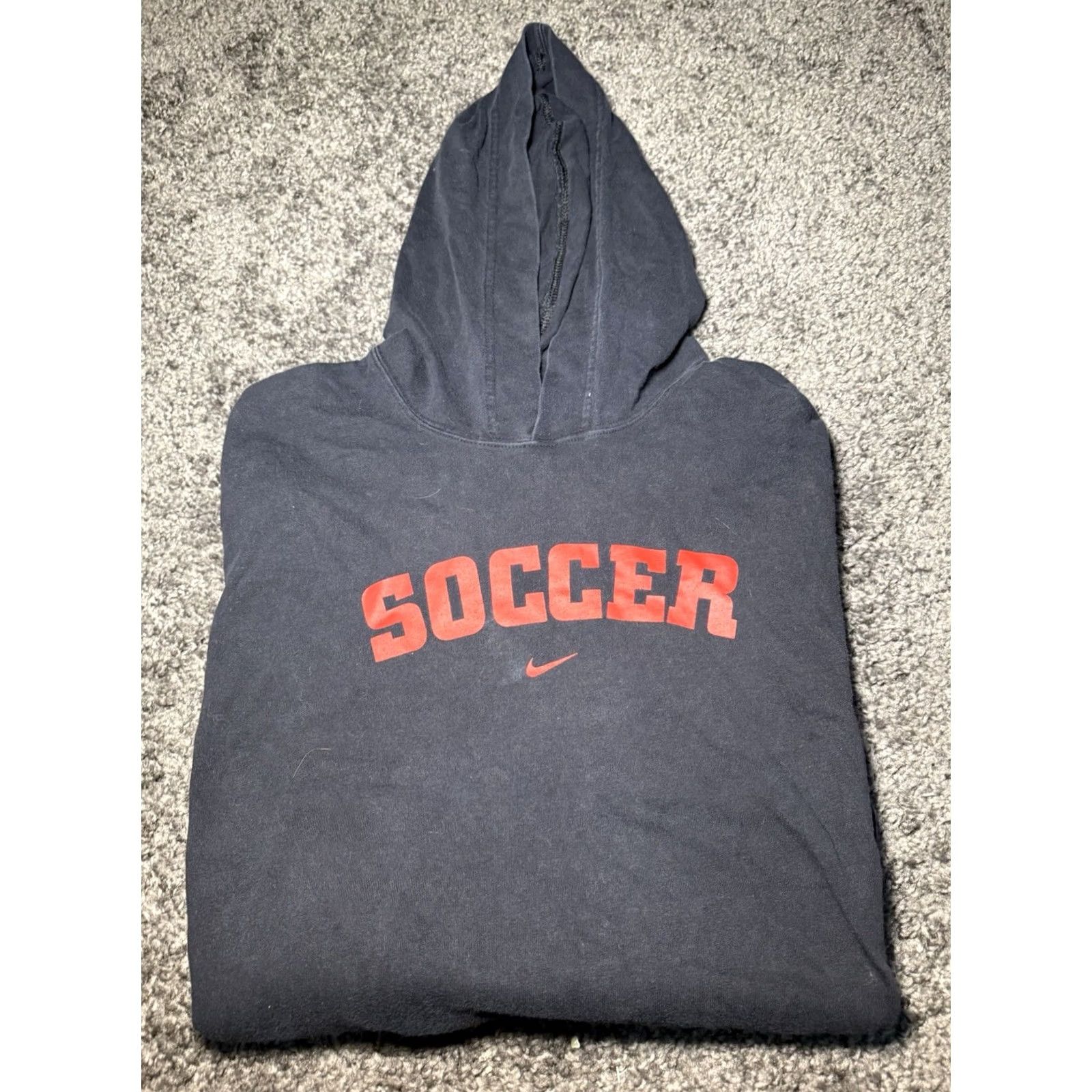 Nike VINTAGE Nike Hoodie Sweatshirt Adult XL Long Sleeve Pullover Black Center Swoosh Size US XL / EU 56 / 4 - 2 Thumbnail