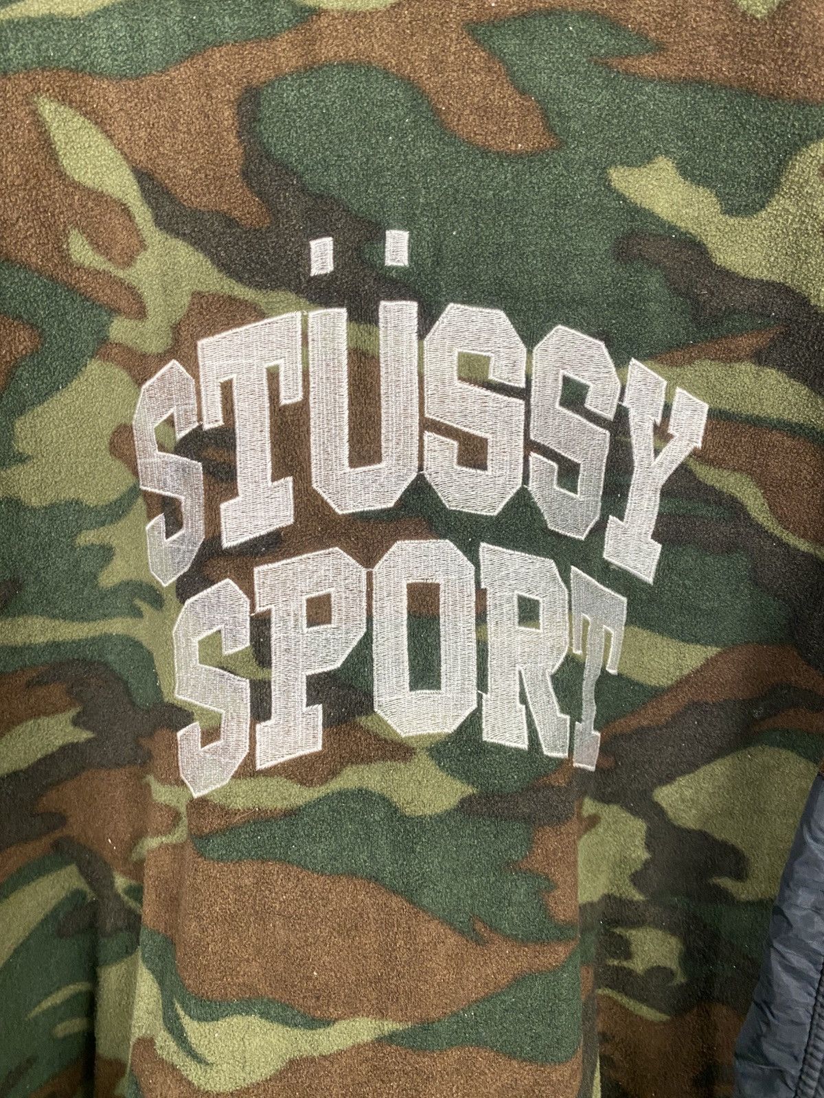 Stussy Vintage 90s Stüssy Sport fleece jacket camouflage pattern Size US XL / EU 56 / 4 - 12 Thumbnail