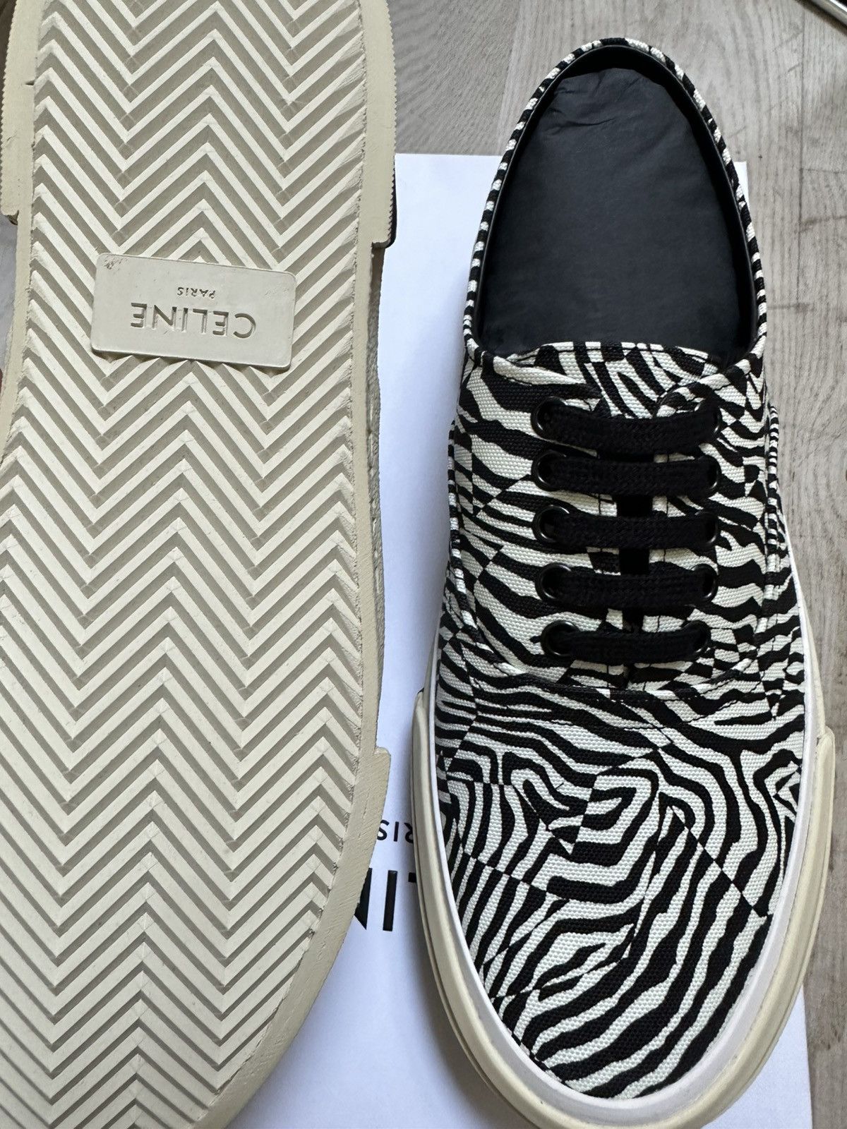 Celine New Elliot zebra printed canvas sneakers Size US 9 / EU 42 - 4 Thumbnail