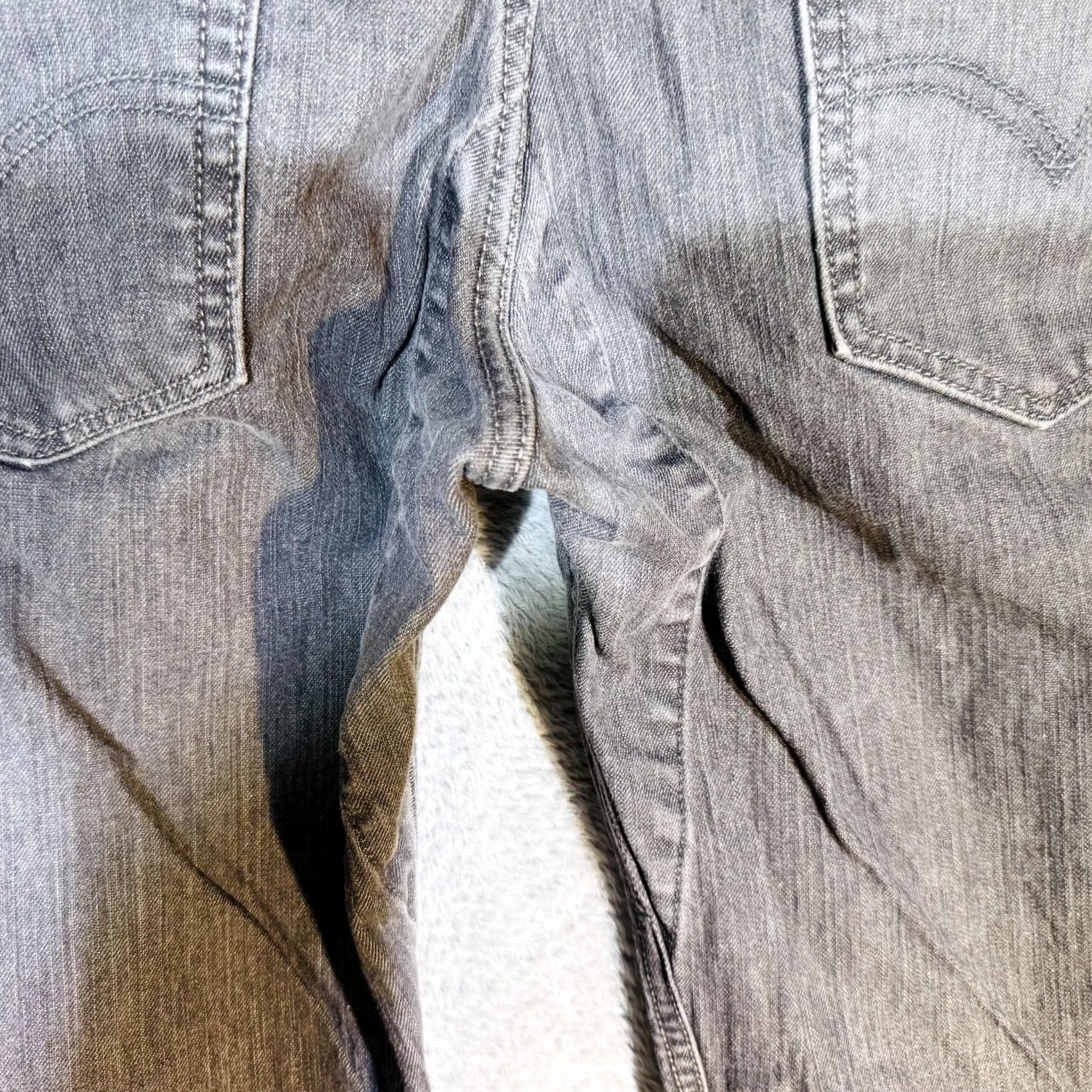 Levi's Levis 511 Jeans Mens 32x33 Gray Light Wash Slim Taper Stretch Denim Zip Fly Size US 32 / EU 48 - 3 Thumbnail