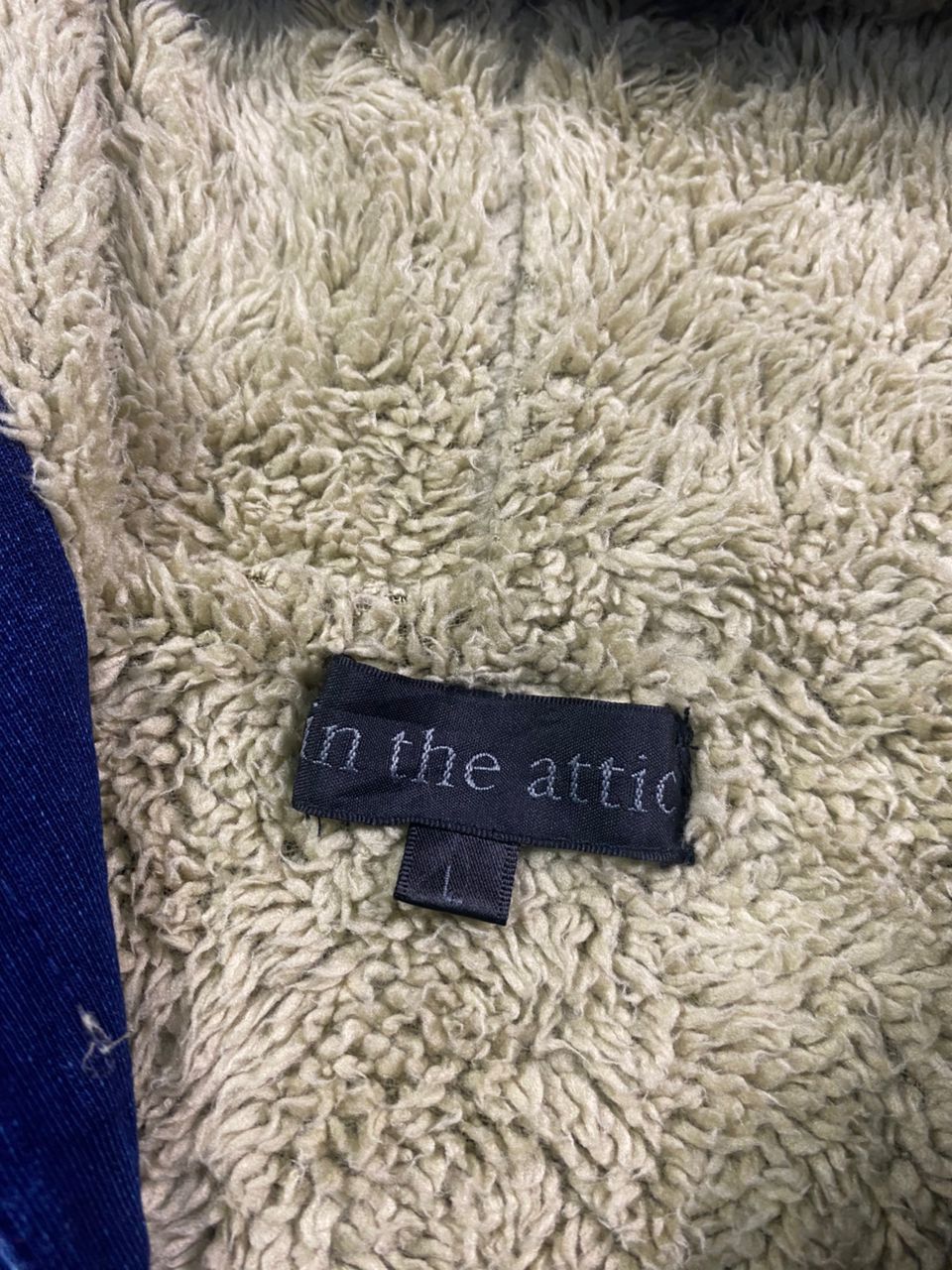If Six Was Nine × In The Attic × Le Grande Bleu (L.G.B.) In The Attic Indigo Wash Sherpa Lined Zip Hoodie Size US L / EU 52-54 / 3 - 5 Thumbnail