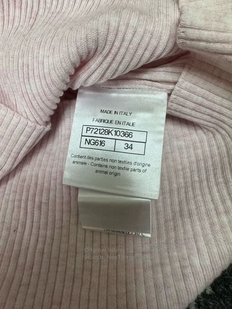 Chanel Chanel 22C light pink hollow cardigan knitted short sleeve Size XXS / US 00 / IT 34 - 3 Thumbnail