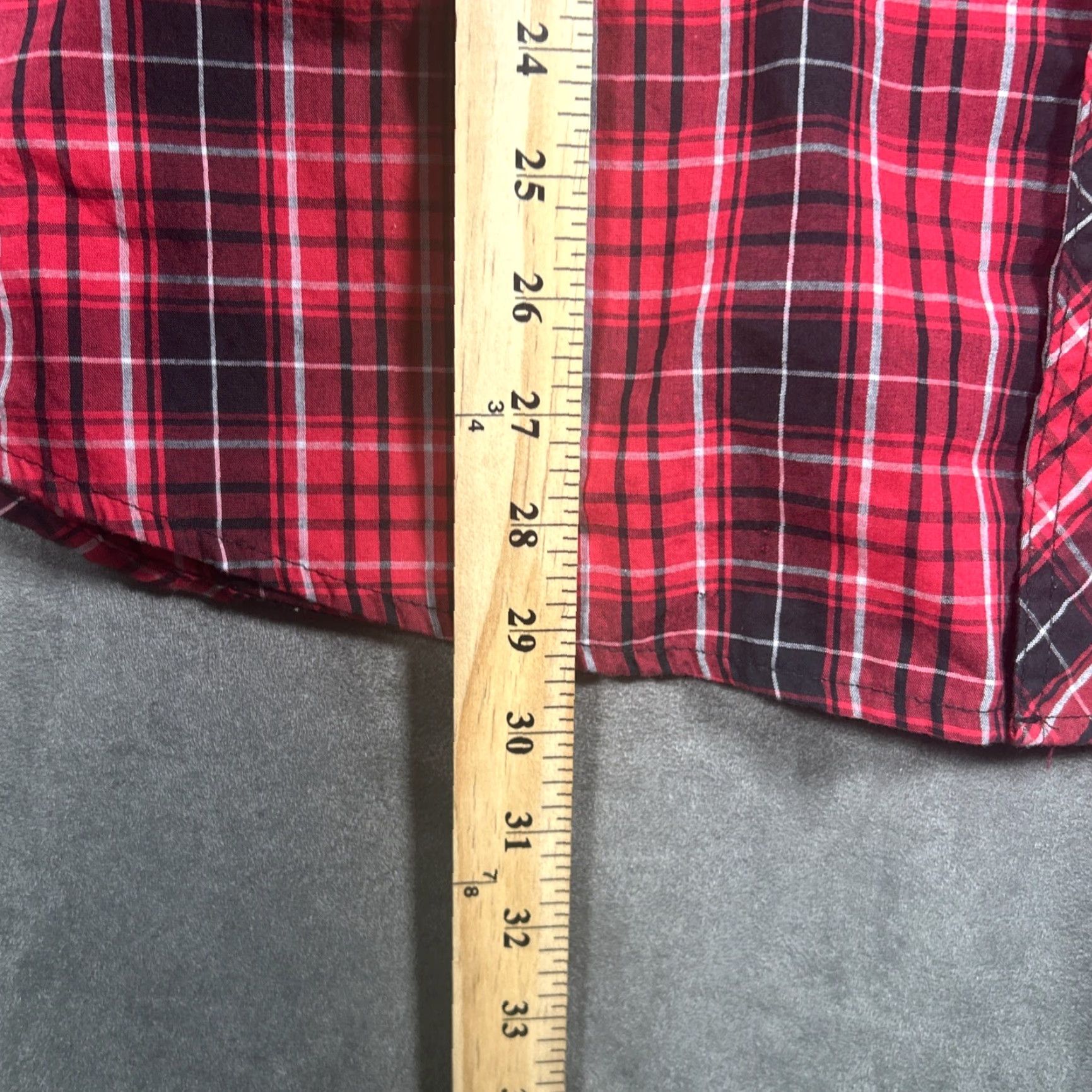 Wrangler Wrangler Western Mens XL Pearl Snap Shirt Red Plaid Sawtooth Pocket Cowboy Size US XL / EU 56 / 4 - 7 Thumbnail